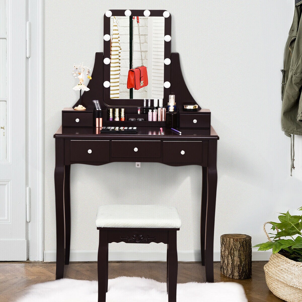 Costway CSHY001338 Bedroom-Vanities - View #5