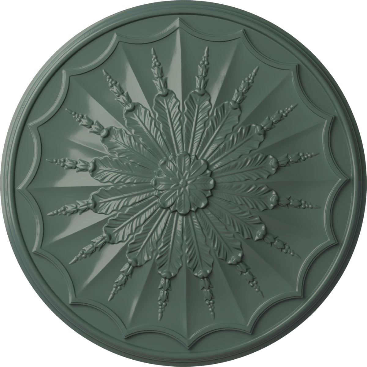 Ekena Millwork CM27ARCBF Artis 27.125-in W x 27.125-in L Painted Cloud Burst Polyurethane Whole Ceiling Medallion