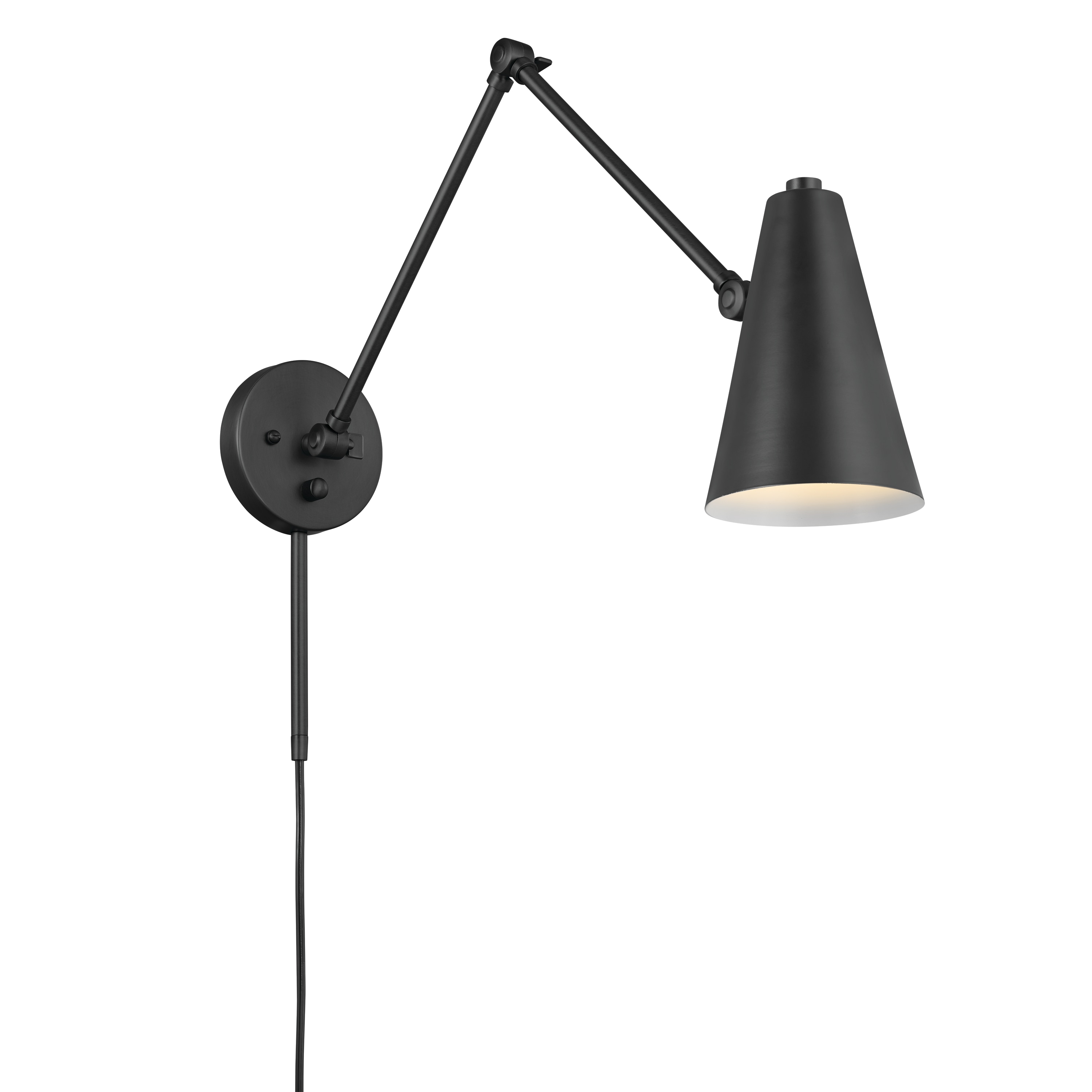 Kichler 52486BKB Sylvia 5.5-in W 1 -Light Black Wall Sconce