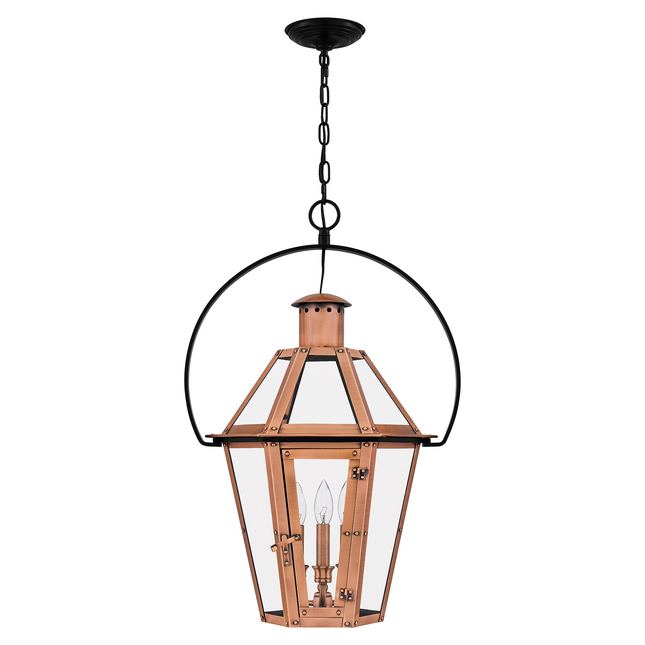 copper hanging porch light