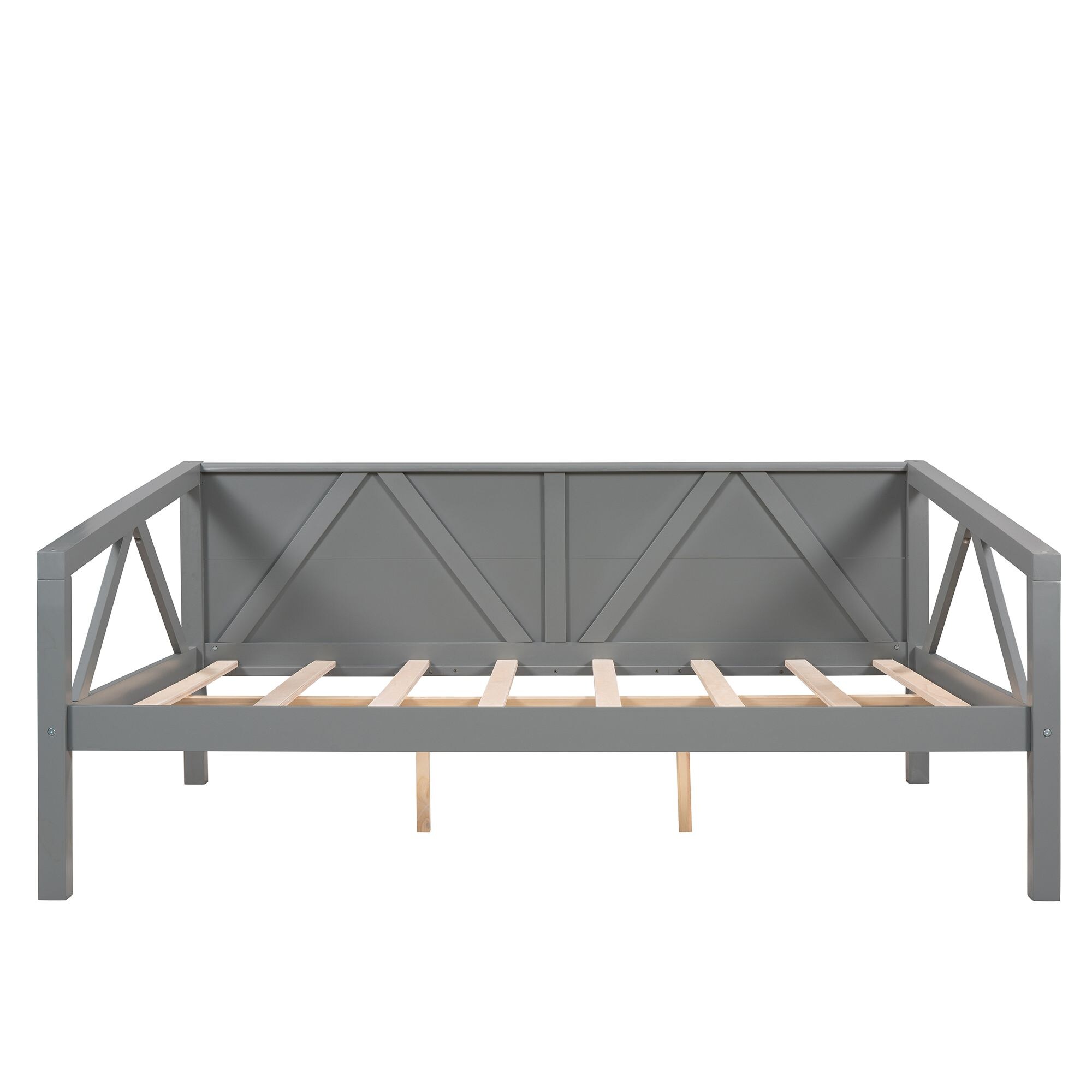 Yiekholo LL-0057AAE Grey Full Wood Daybed Bed