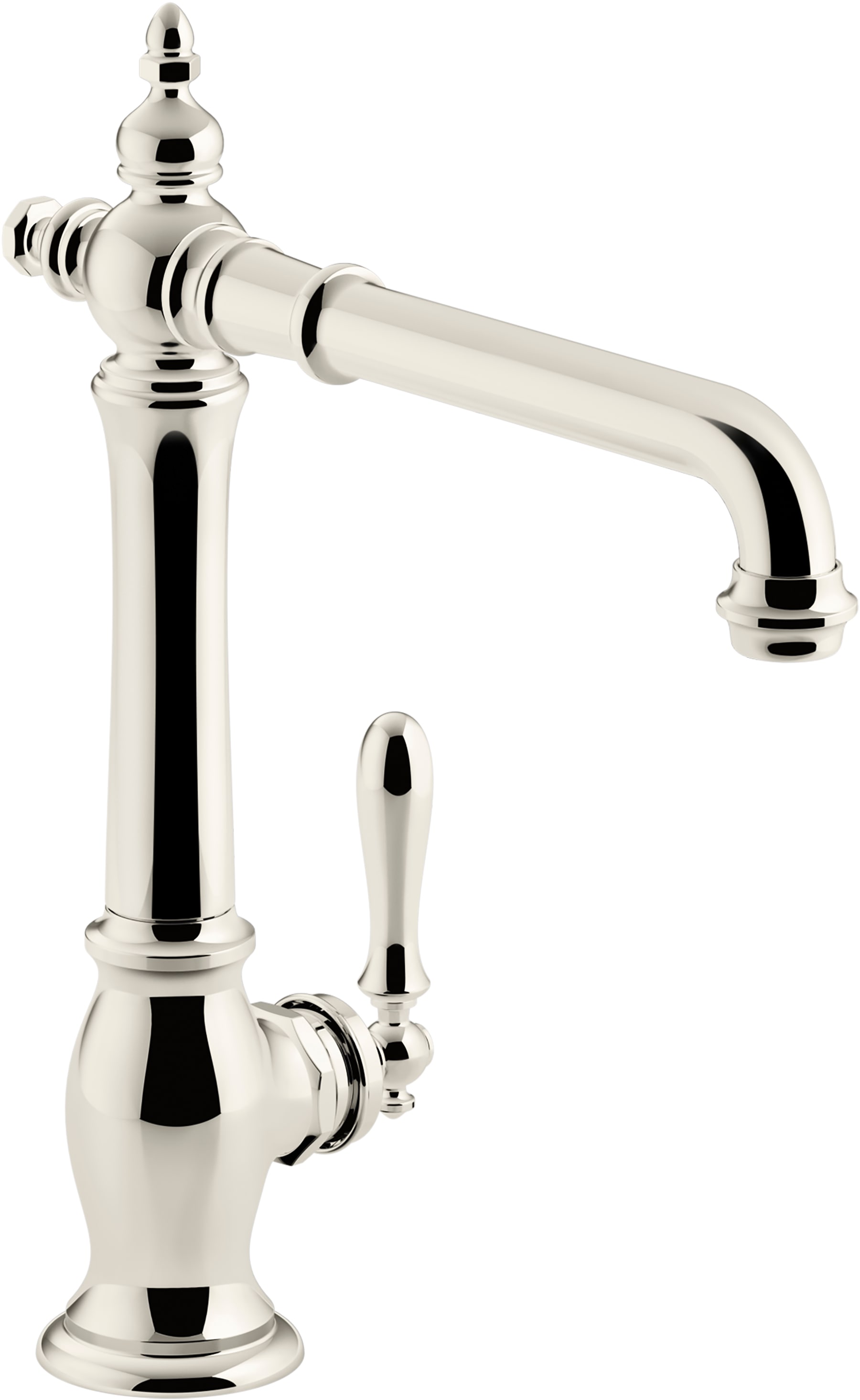 KOHLER 99266-SN Artifacts Vibrant Polished Nickel Single Handle Deck-mount Kitchen Faucet