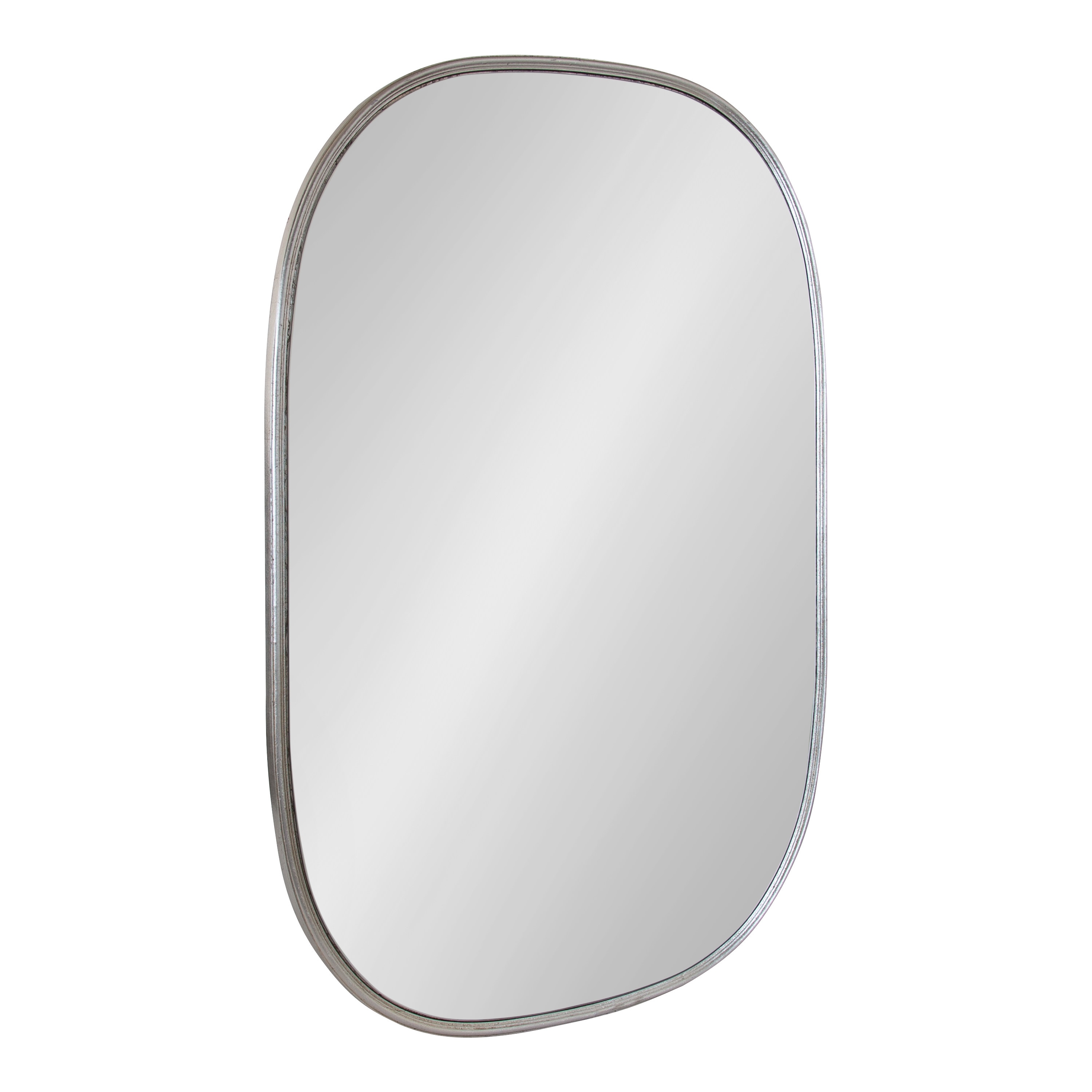 Kate and Laurel Caskill 23.75-in W x 35.5-in H Oval Silver Framed Wall  Mirror in the Mirrors department at