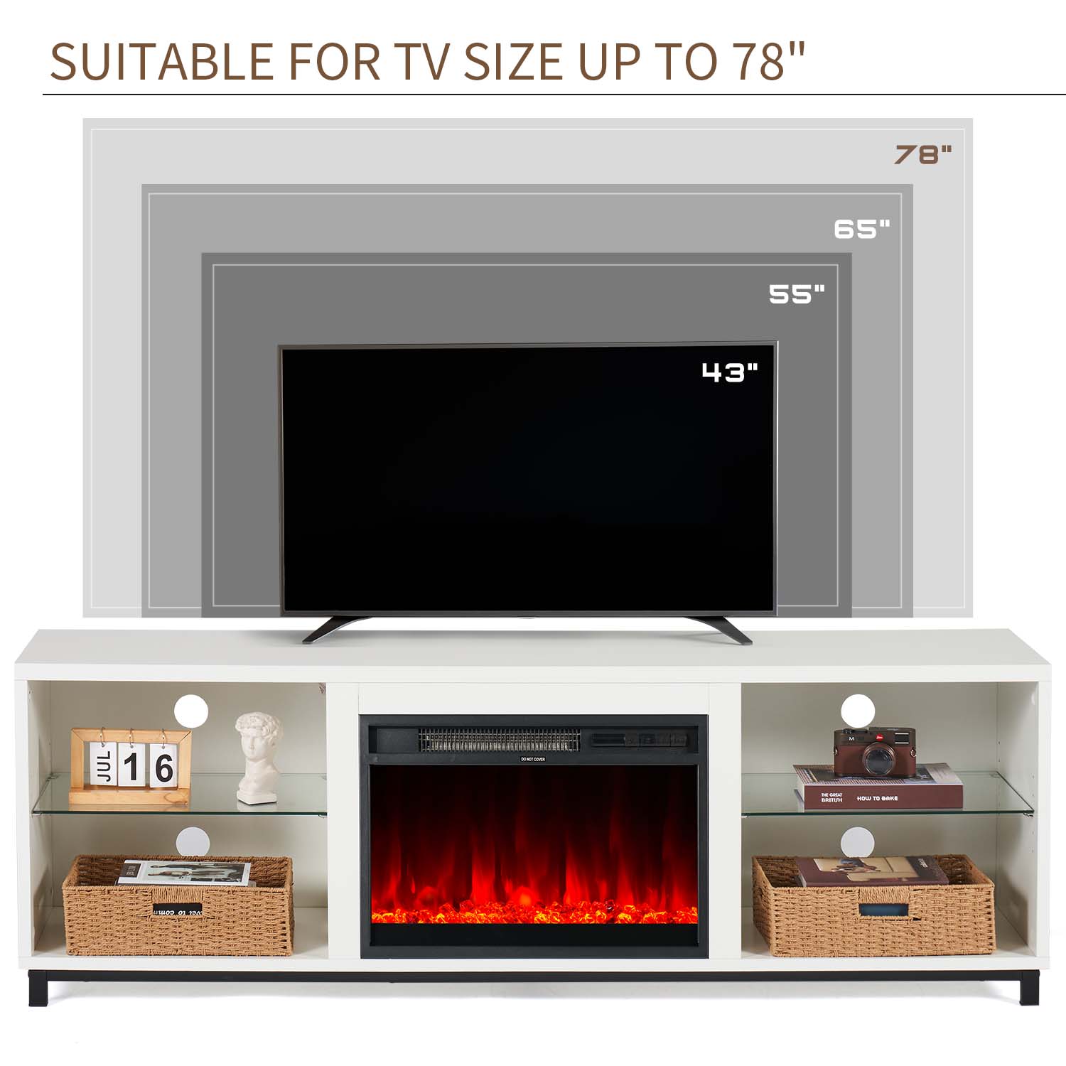 AOXUN H21017WH+H20021 Electric-Fireplaces - View #5