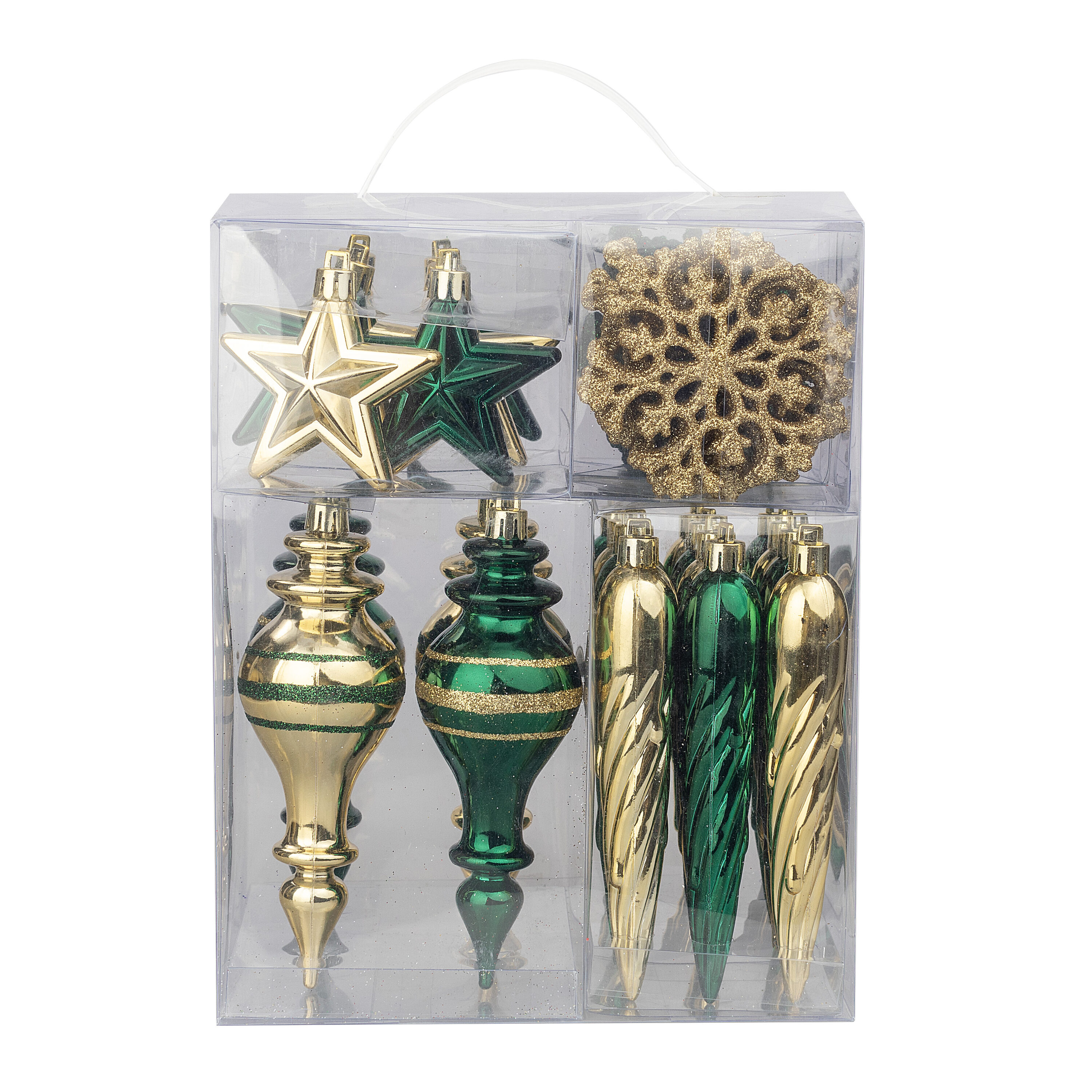 Holiday Living 88M0018L 48 -Pack Multiple colors/finishes Assorted Standard Indoor Ornament set Shatterproof