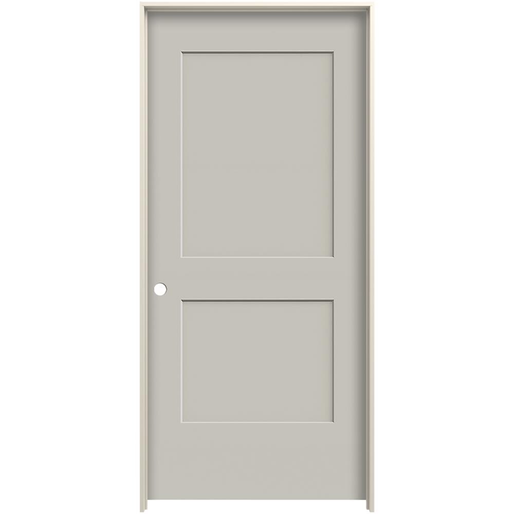 JELD-WEN 36-in x 80-in Ash Solid Core 2-panel Square Right Hand Smooth Prefinished Molded Composite Flat Jamb Single Prehung Interior Door in Brown -  LOWOLJW226100249