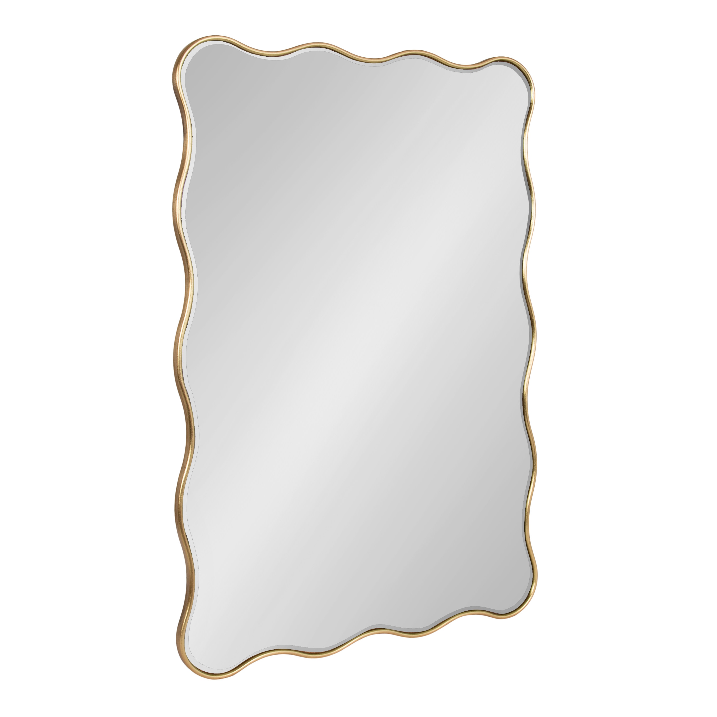 Kate and Laurel 24.00-in W x 36.00-in H Rectangle Gold Framed Wall Mirror