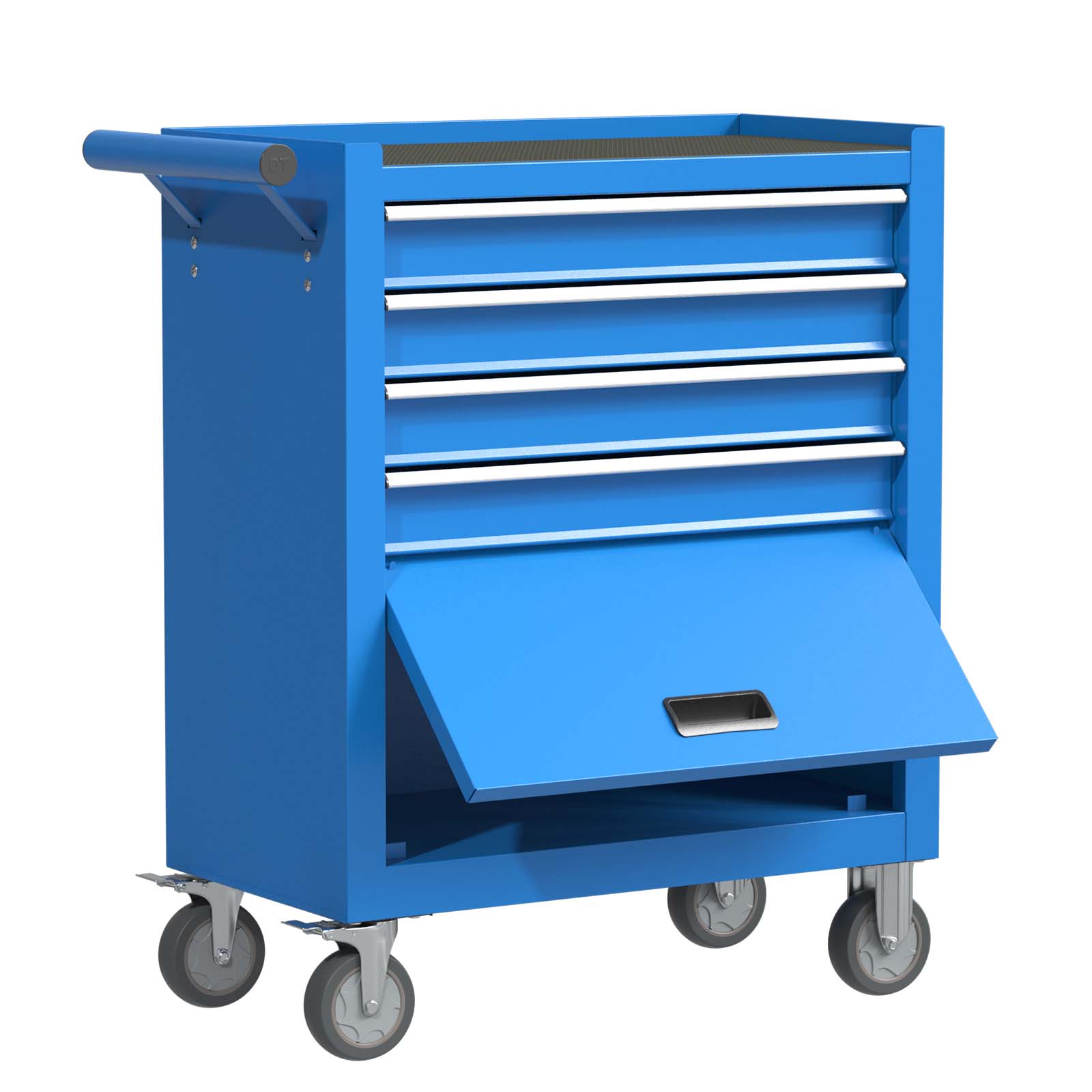 RaDEWAY TH111207-BU 24.41-in W x 31.1-in H 4 -Drawer Steel Rolling Tool Cabinet ( Blue )