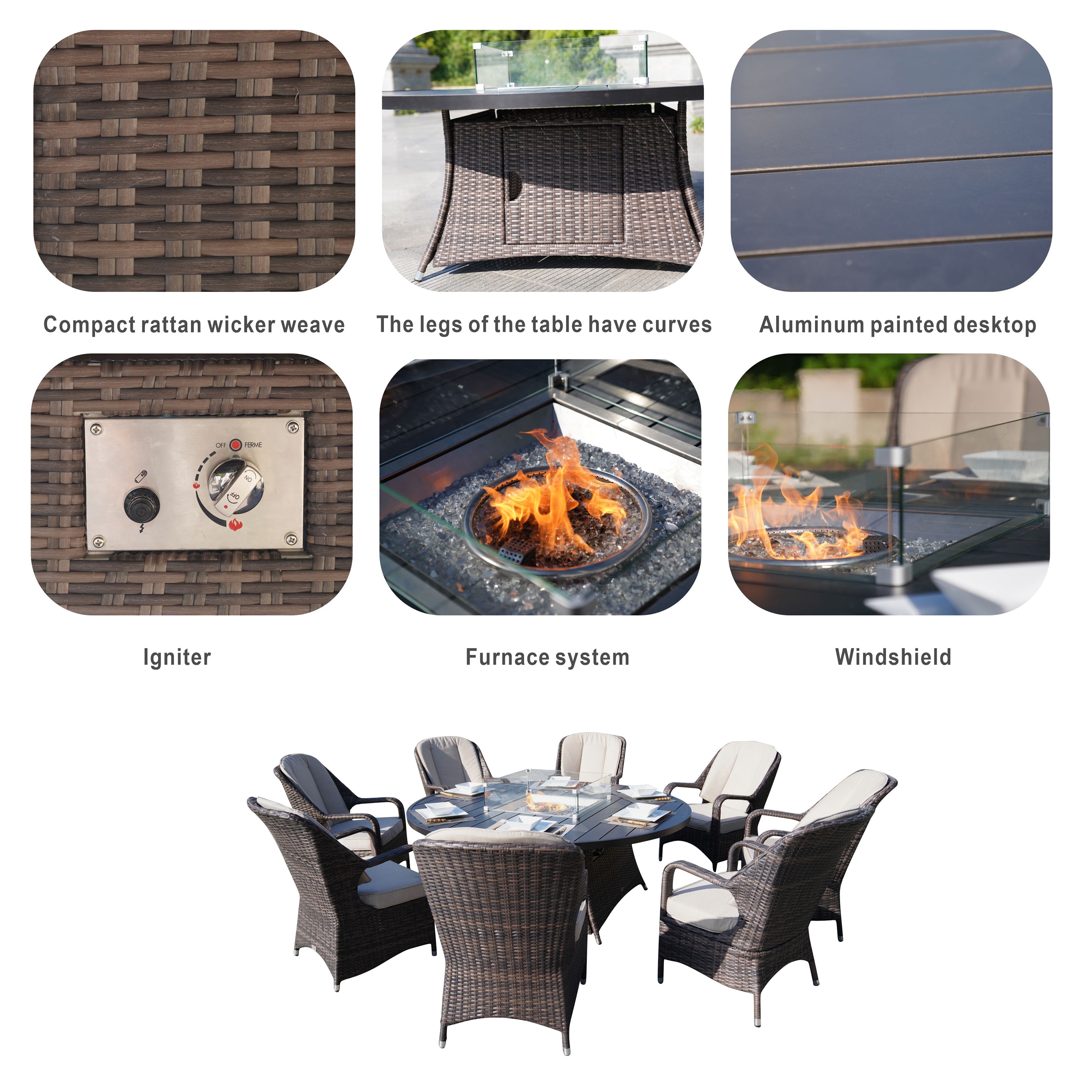 Moda Furnishings MAG-1108A-009-BR Patio-Dining-Sets - View #5