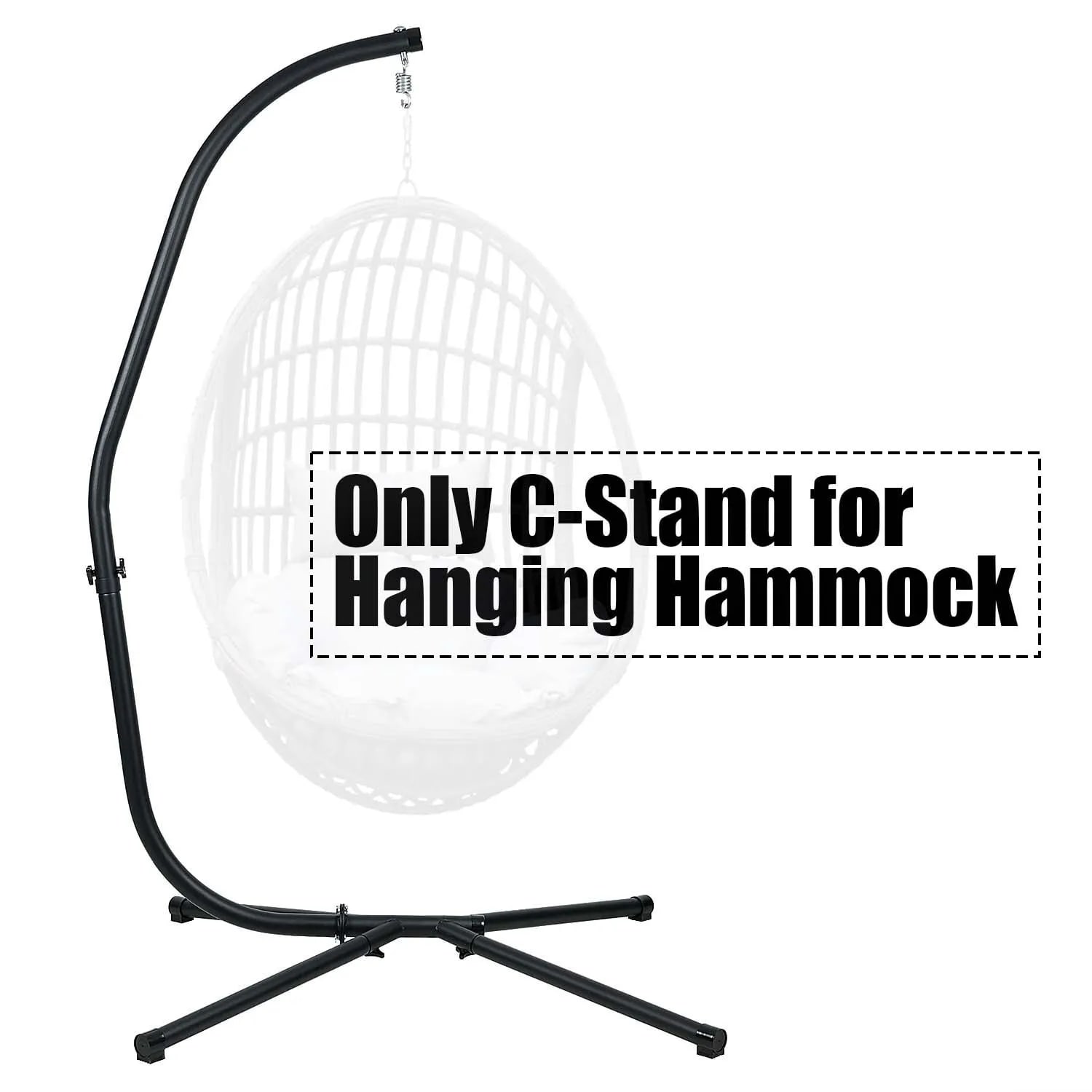 Aoodor A098-PBKBK Hammock Stand 6-ft 5-in L Metal Hammock Stand