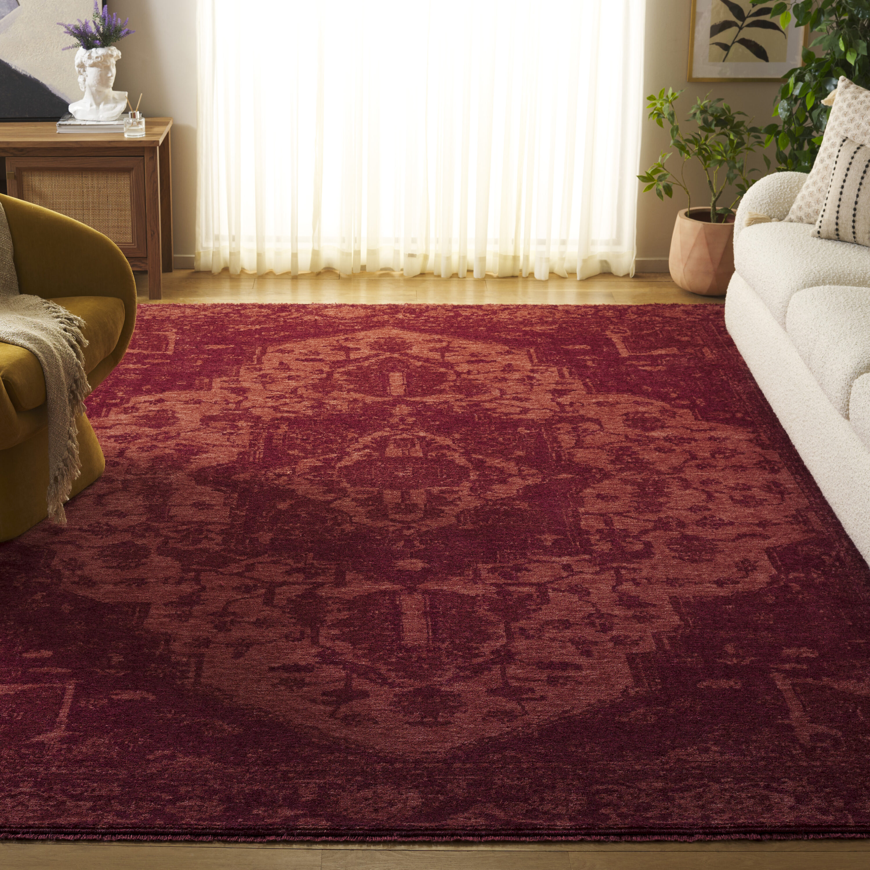 Vintage Overdye  508R Red 8 x 10 Rectangular Area rug