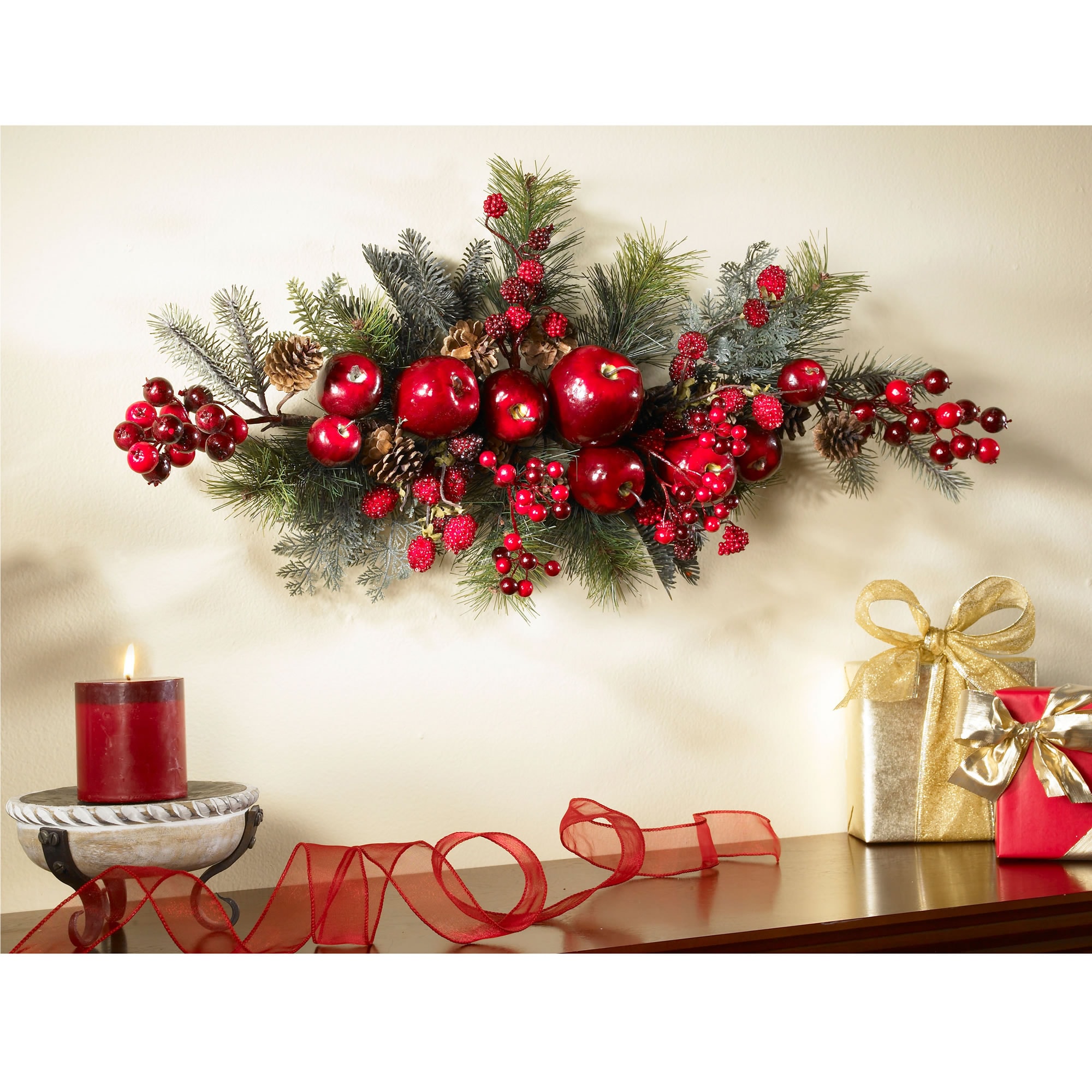 Nearly Natural Indoor 2.5-ft Berry Artificial Garland in the Artificial ...