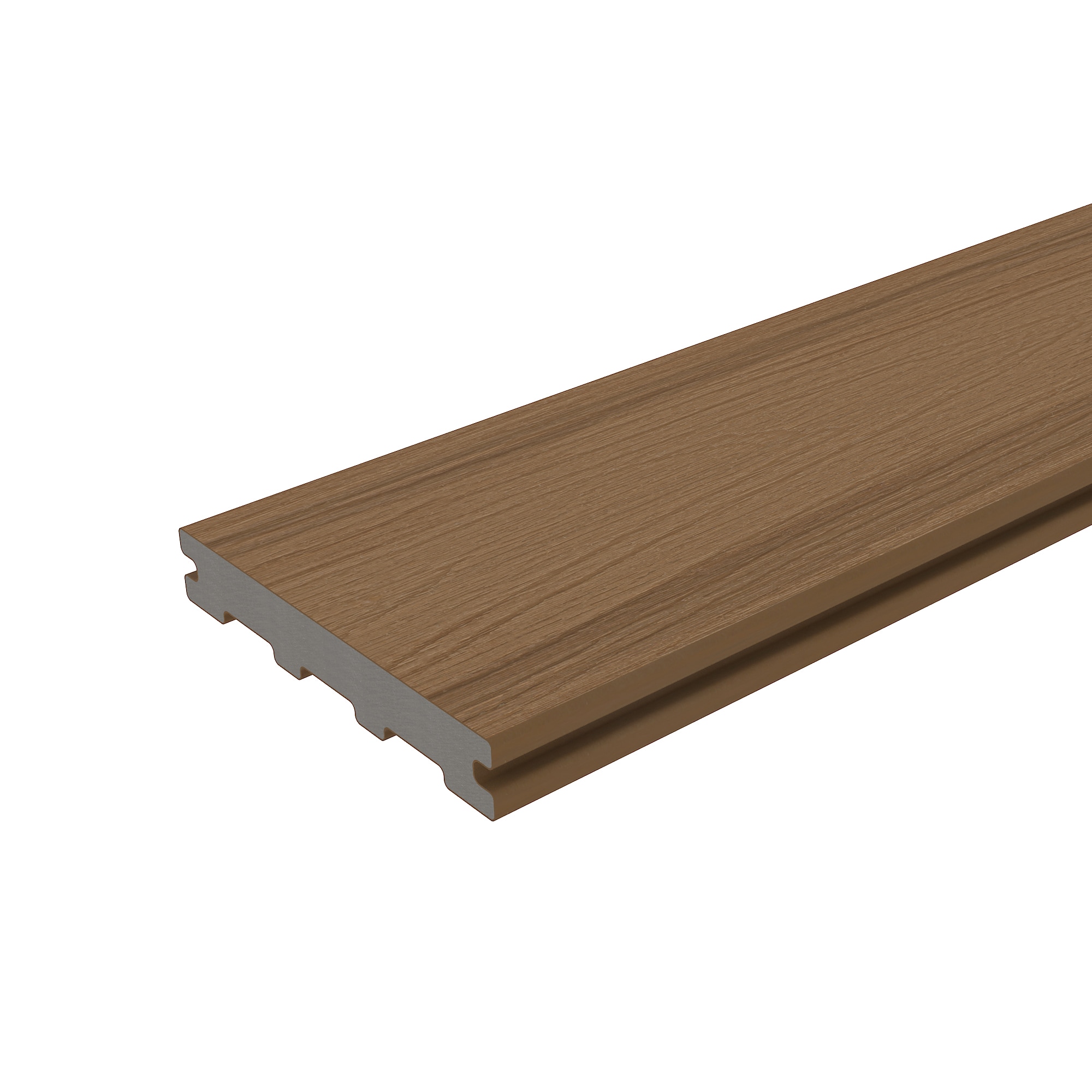 NewTechWood US53-8-TK Bell Series 1-in x 6-in x 8-ft Peruvian Teak Grooved Composite Deck board