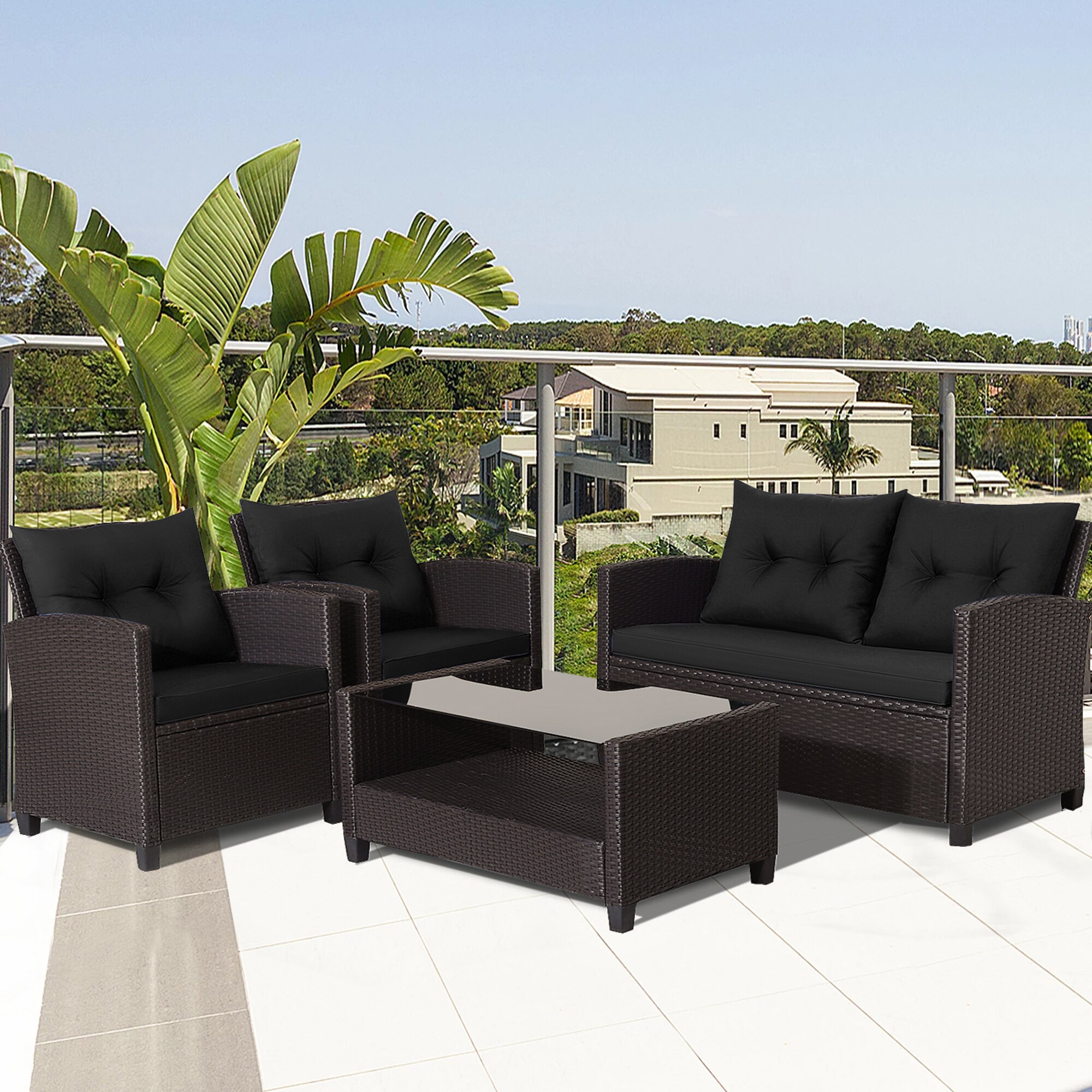 WELLFOR OUJ66742BK+ Patio-Conversation-Sets - View #9