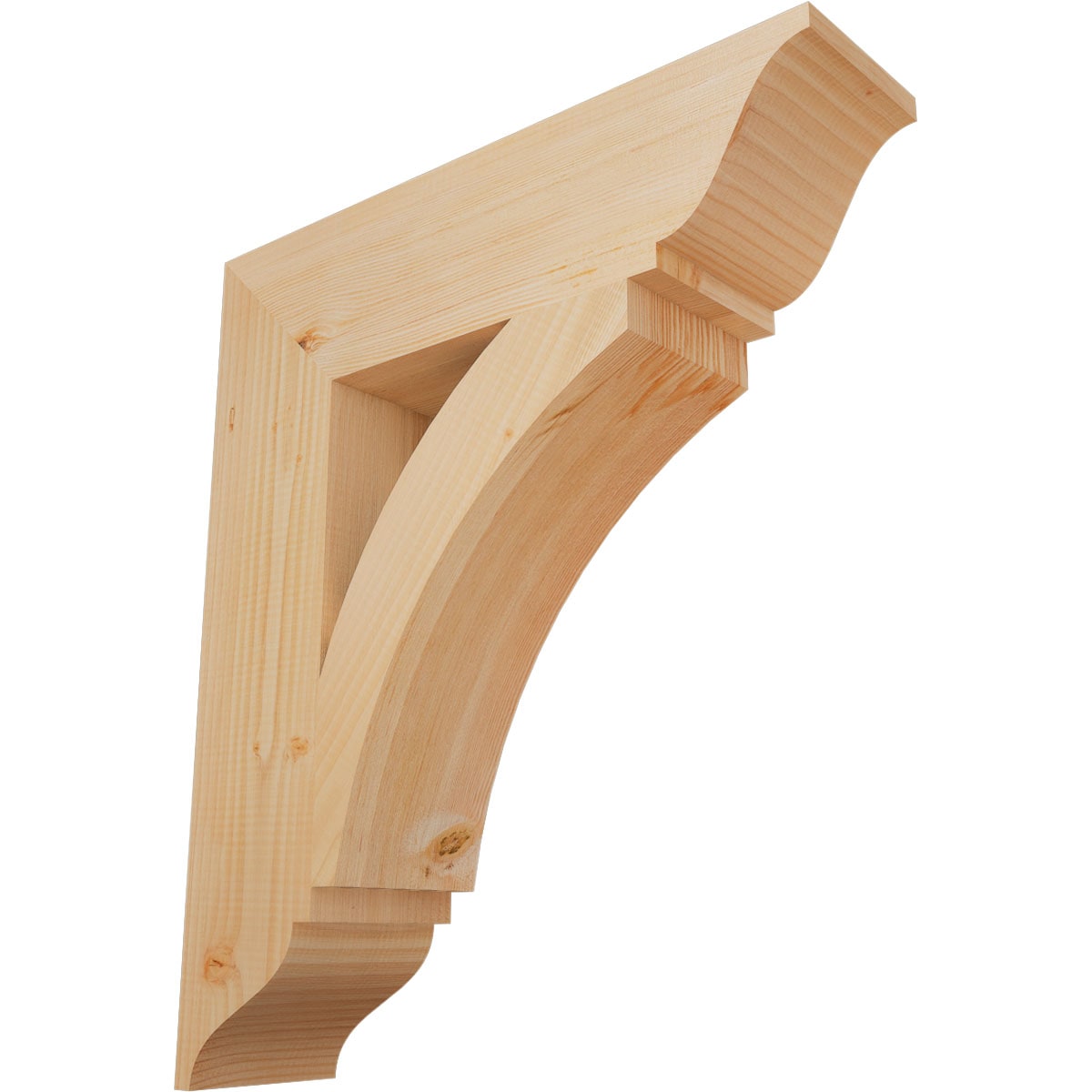 Ekena Millwork BKT06X24X28THR01SDF Thorton traditional smooth 5-1/2-in x 24-in x 28-in Douglas fir Brown Wood Standard bracket
