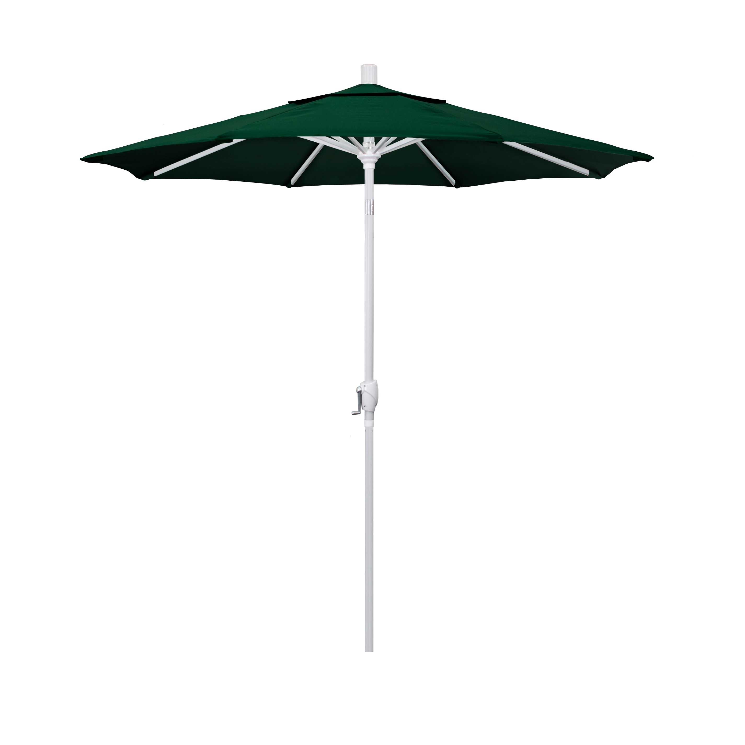 California Umbrella GSPT758170-5446 7.5-ft Aluminum Green Push-button Tilt Market Patio Umbrella