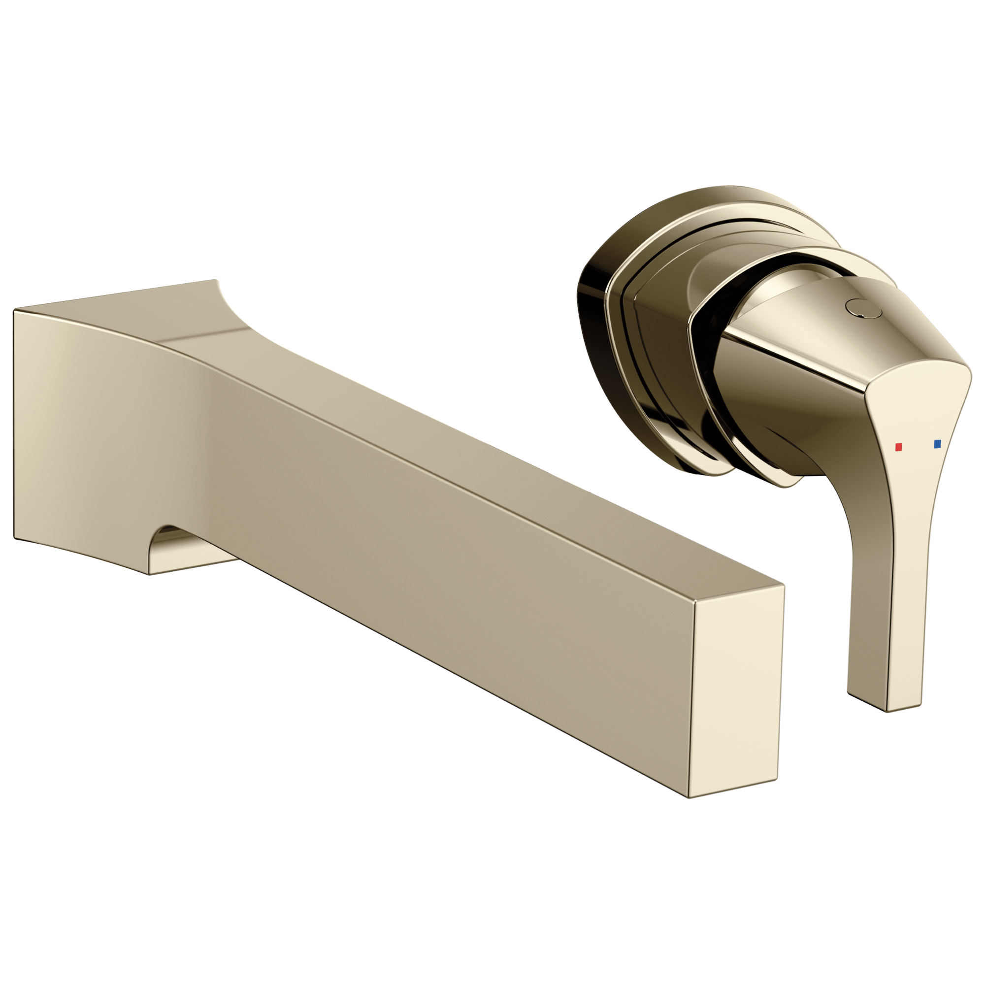 Sleek Wall-Mounted Modern Bathroom Faucet in Polished Nickel