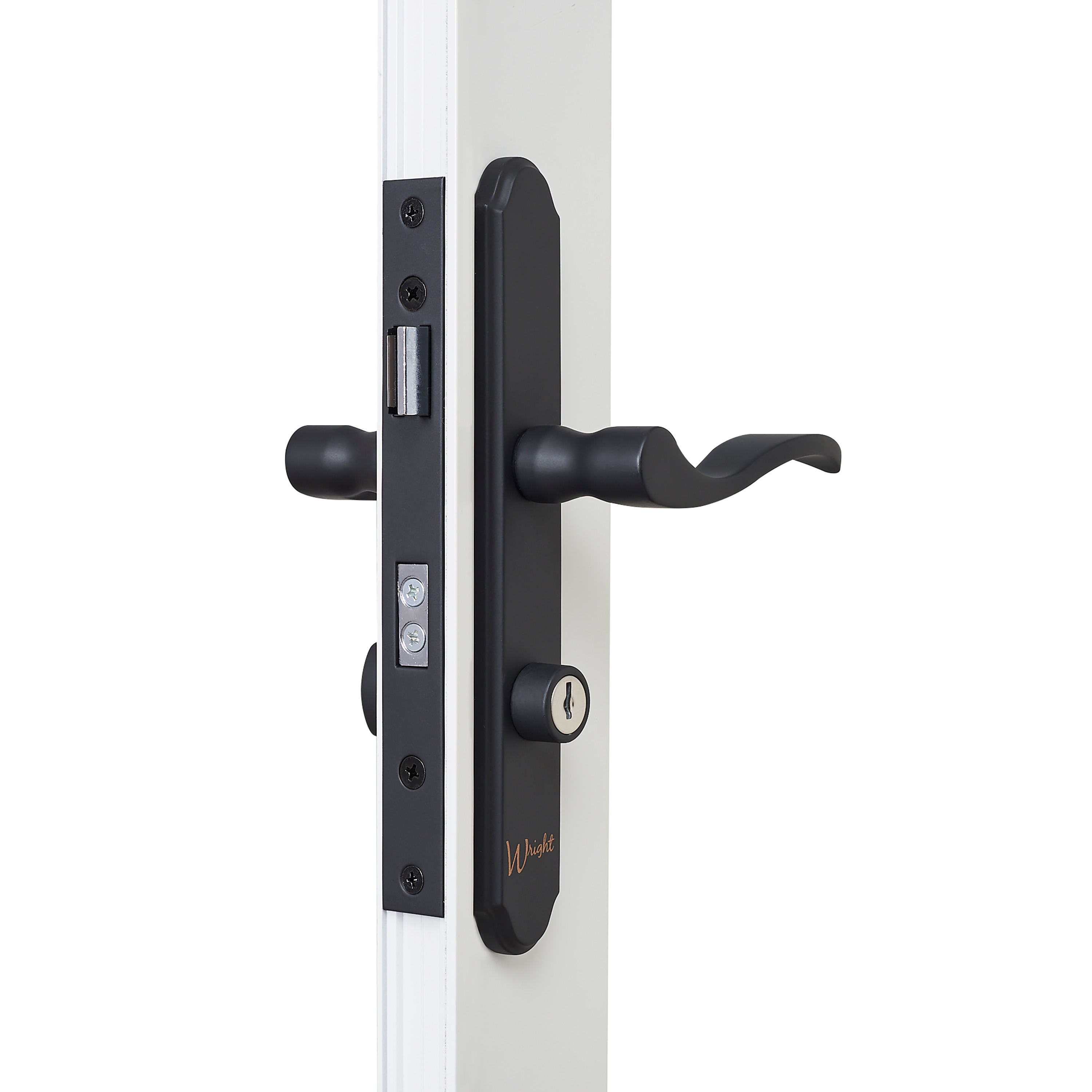 WRIGHT PRODUCTS 1.9-in Adjustable Matte Black Zinc Screen/Storm Door Handle  Set Hardware Kit in the Screen Door  Storm Door Hardware department at 