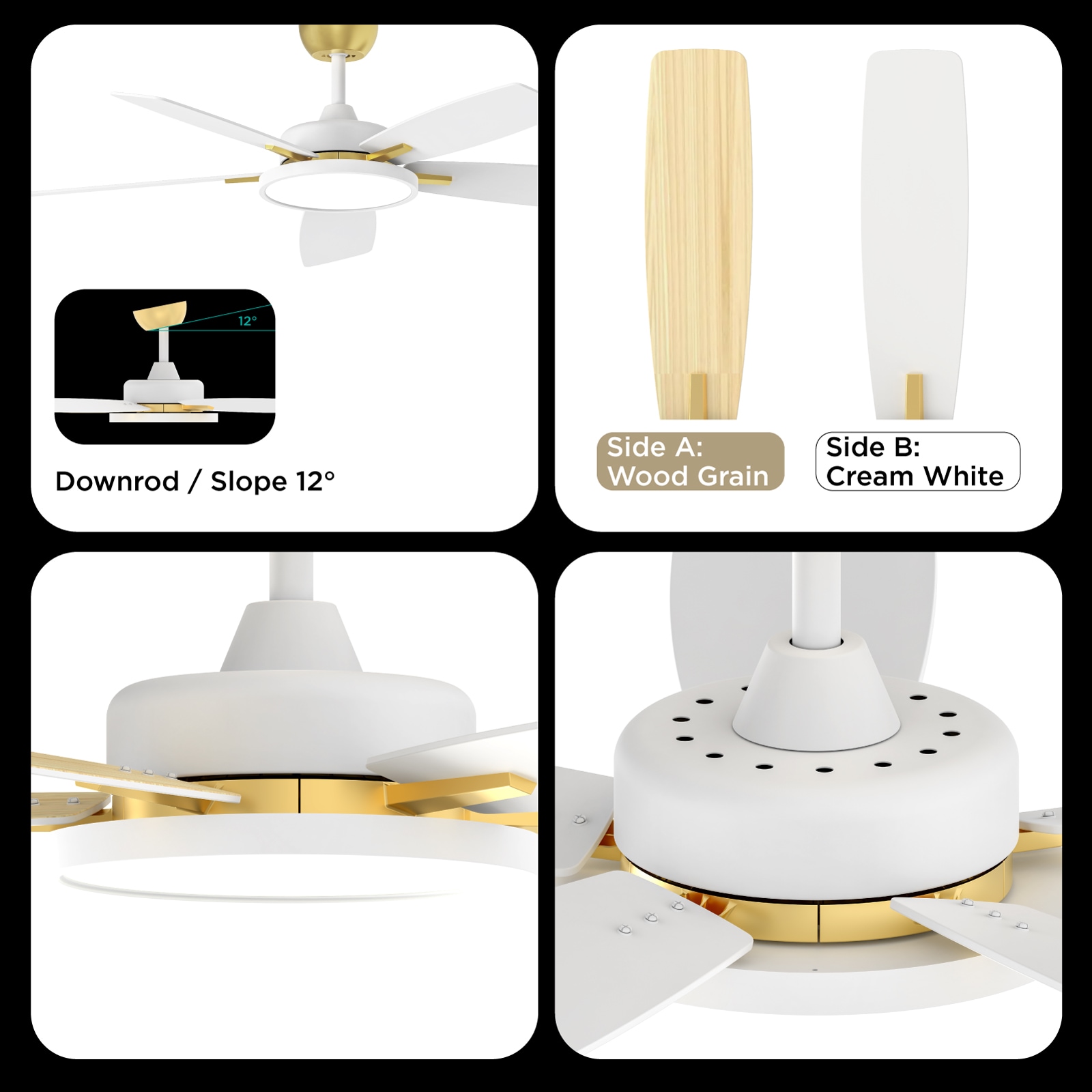 TALOYA RV52-WG-5D-T5 Ceiling-Fans - View #3