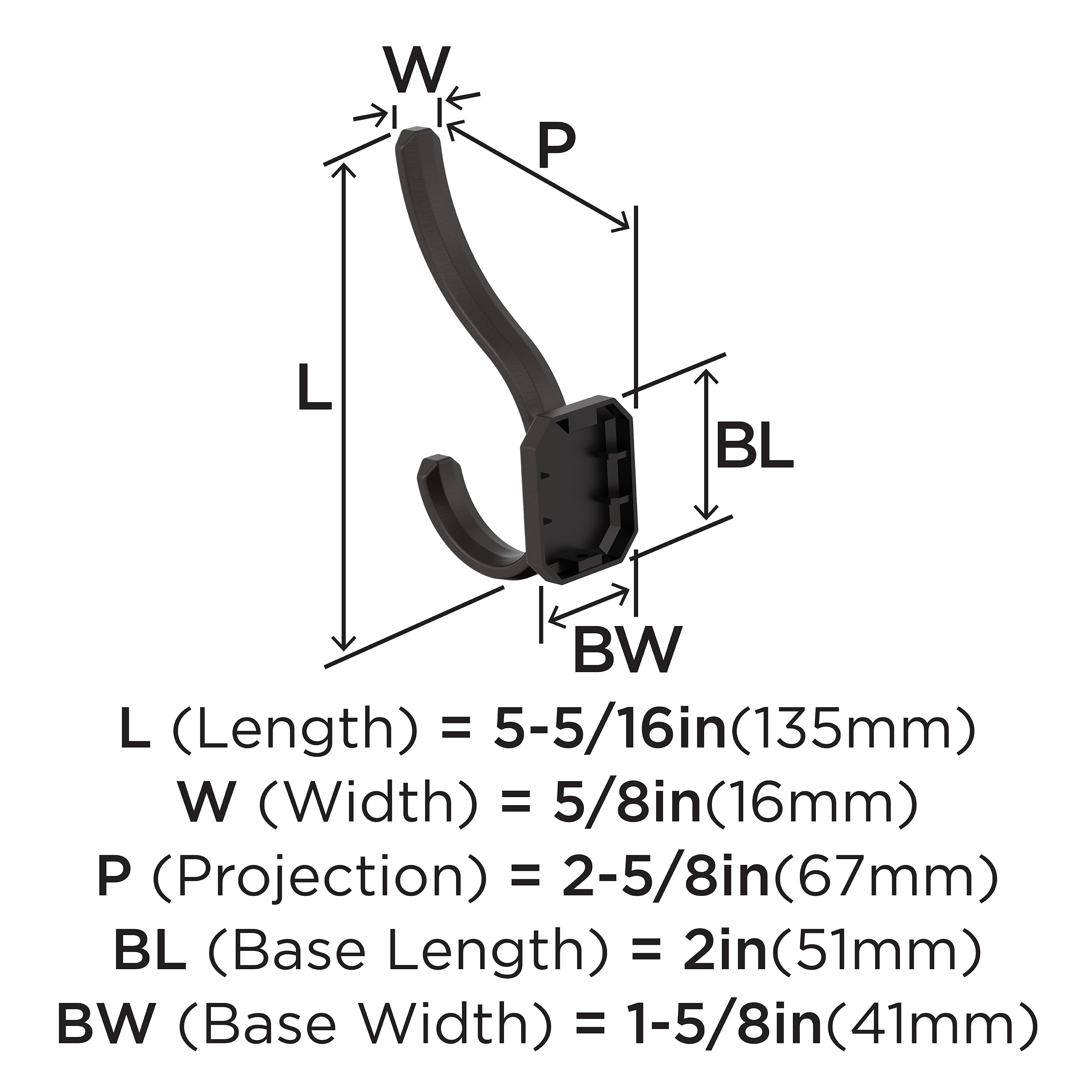 Amerock HBX36693ORB Decorative-Wall-Hooks - View #4