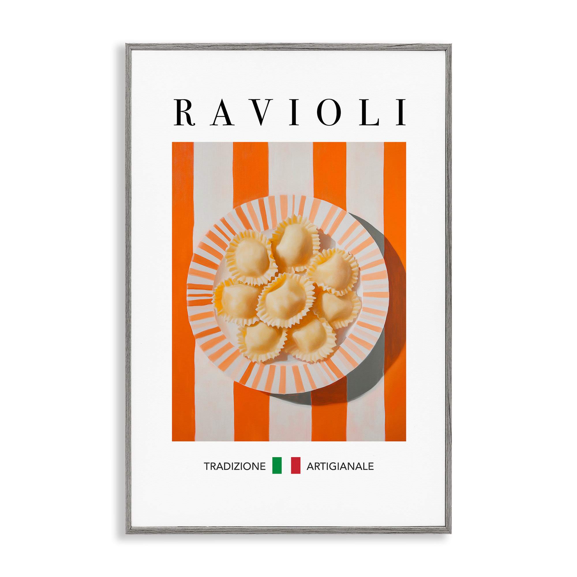 Stupell Industries BT-225-GFF-12X18 Traditional Ravioli Pasta Gray Framed Giclee Art By Andreas Magnusson 12 x 18