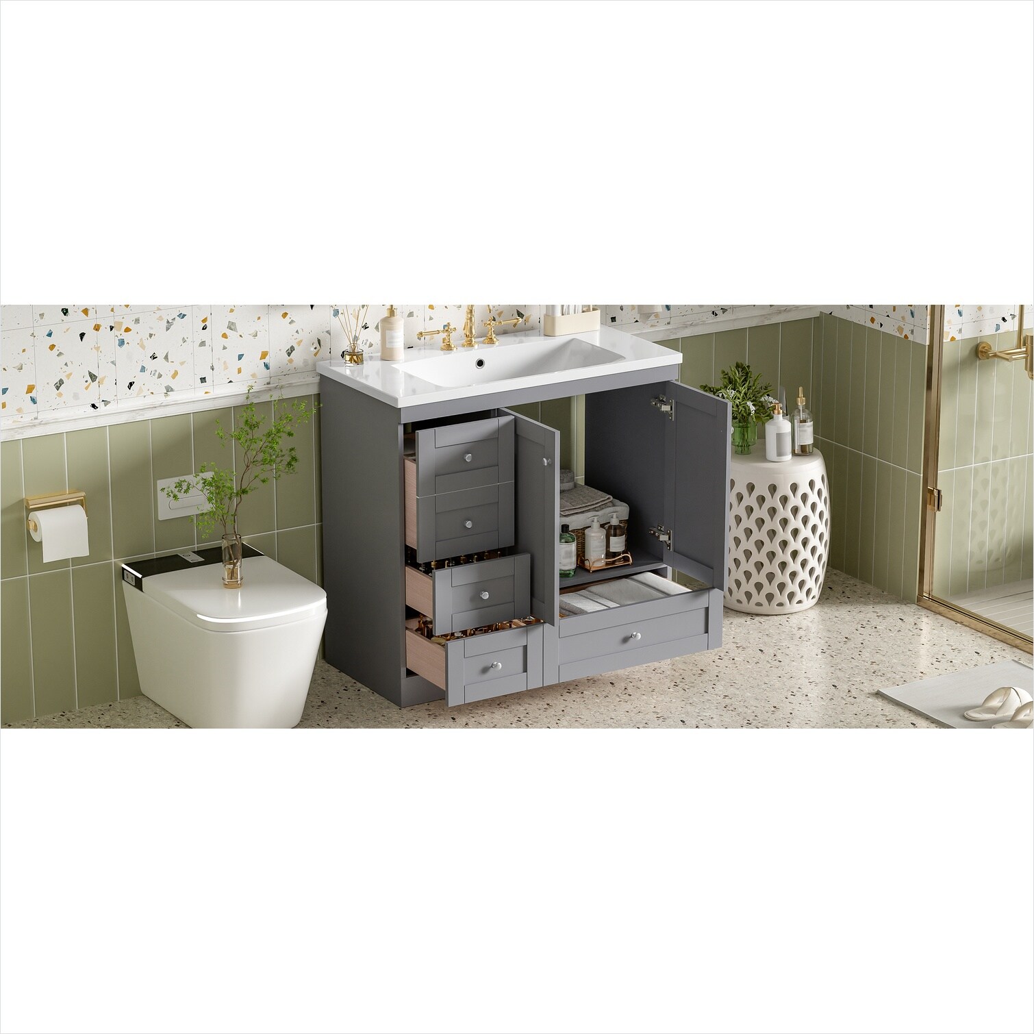 Watnature RFX4OLHEGCUF Bath-Vanity-Combo - View #3