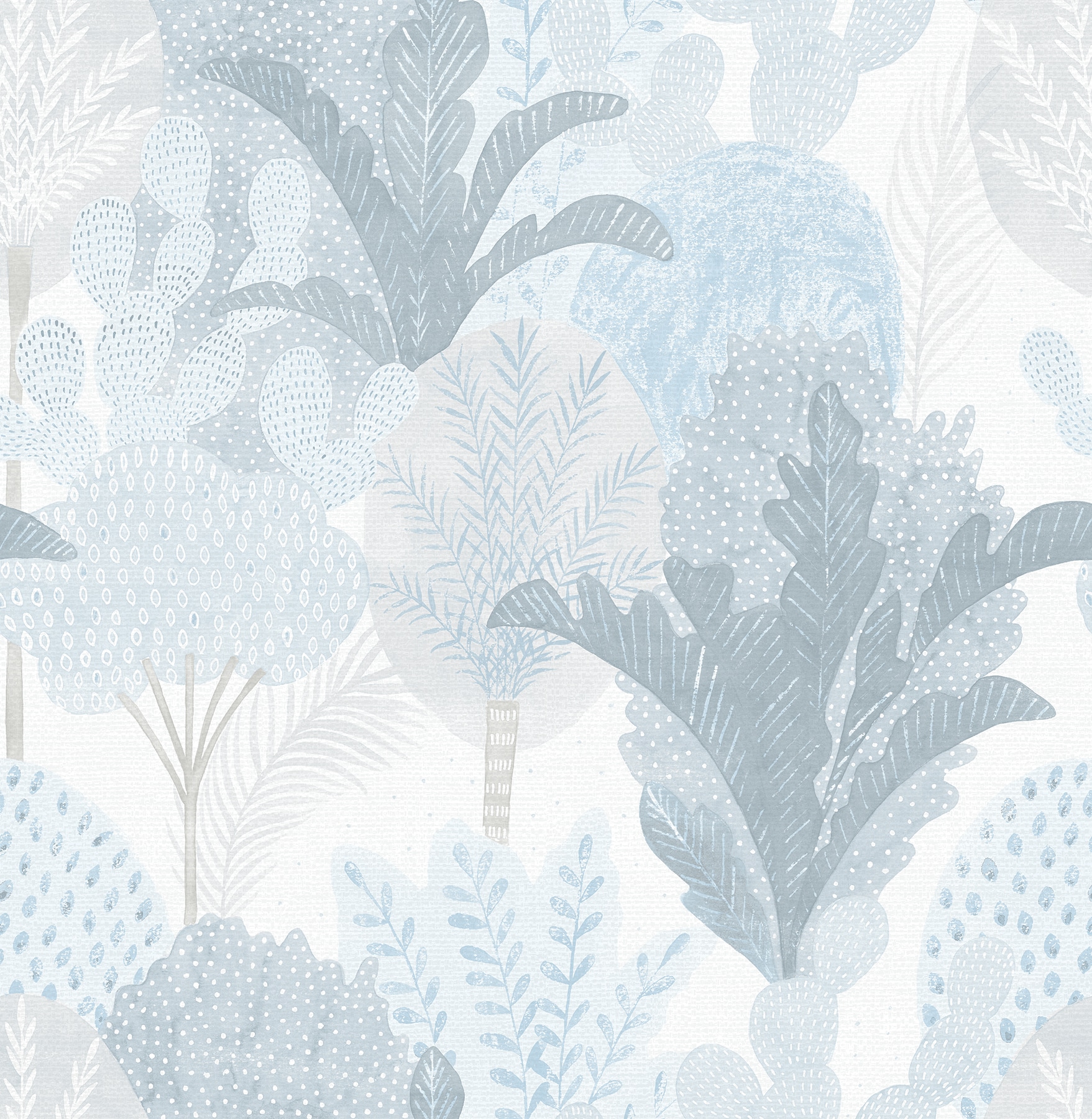 A-Street Prints 2969-26048 Pacifica 56.4-sq ft Blue Non-woven Textured Ivy/Vines 3D Unpasted Wallpaper
