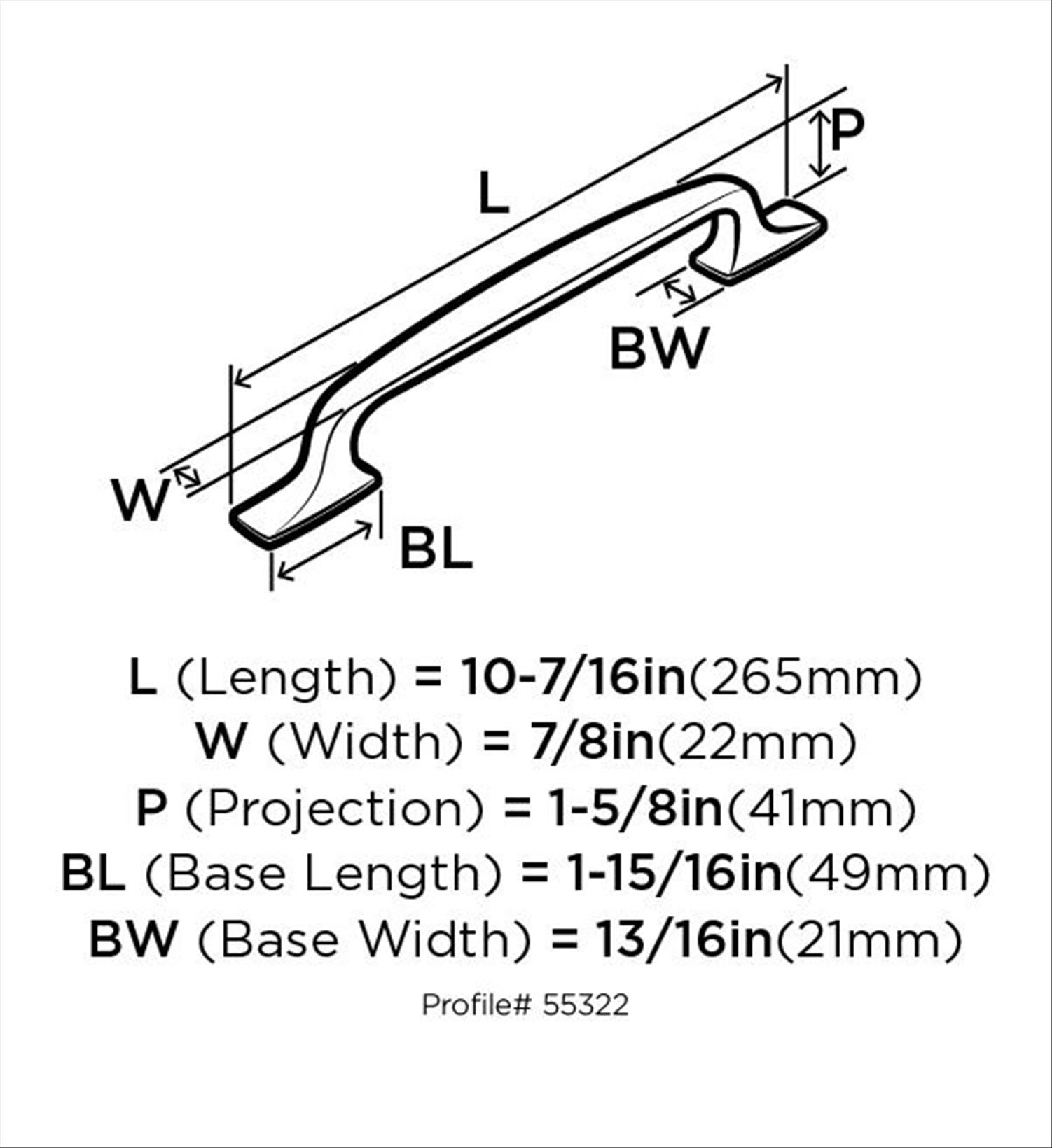 Amerock BP55322BBZ Cabinet-Pulls - View #8