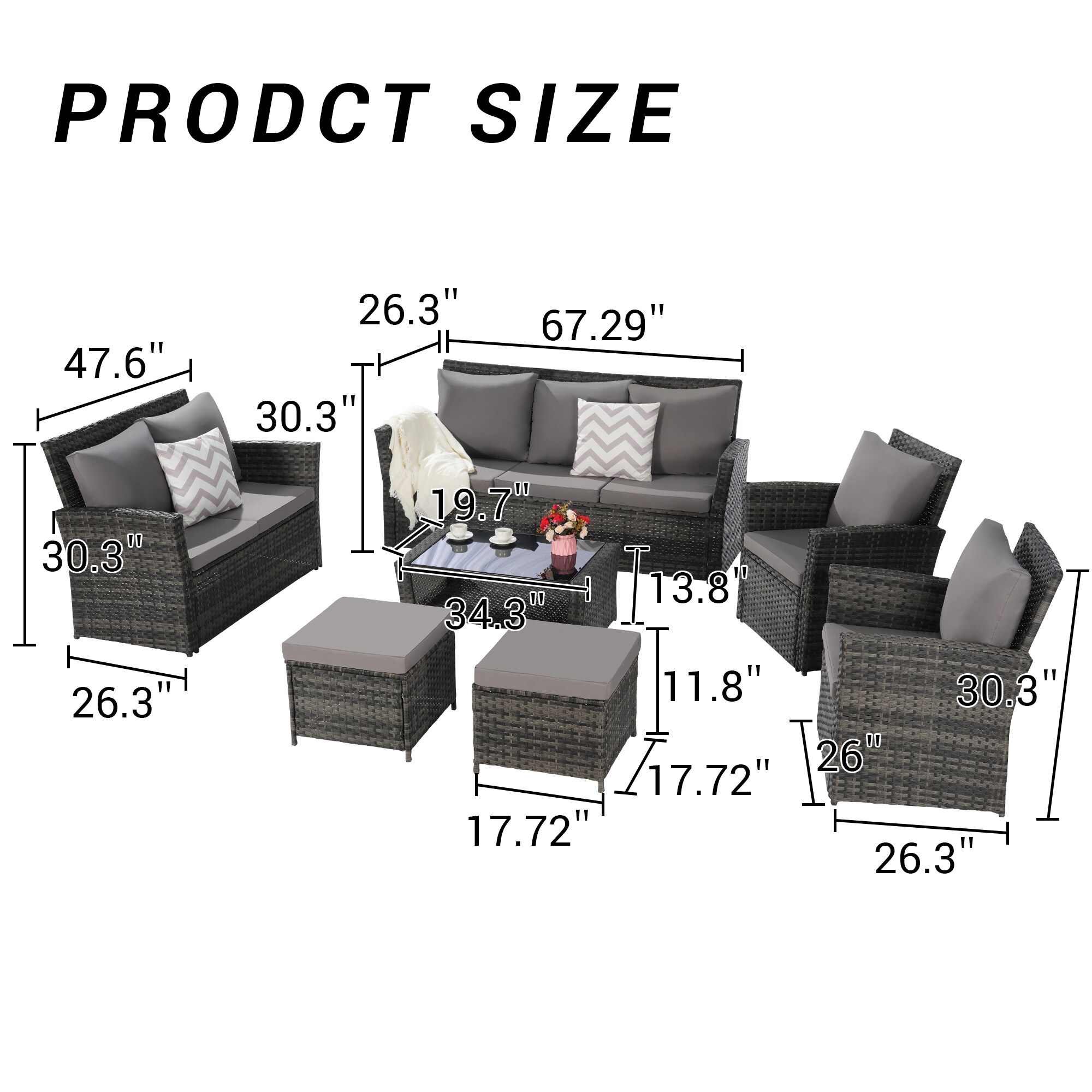 SINOFURN SYA330102GY Patio-Conversation-Sets - View #8