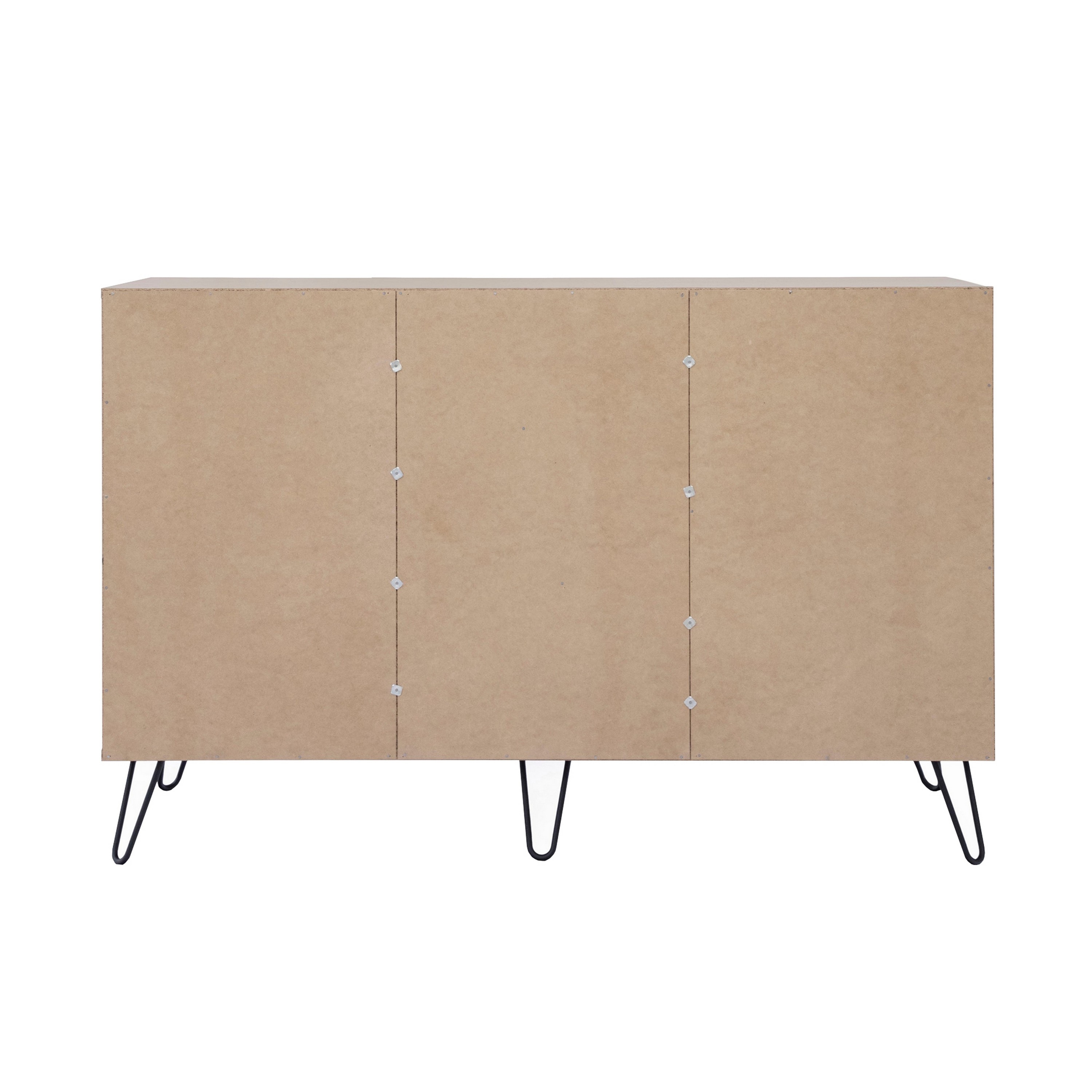 Oak Brown Midcentury Modern Sideboard Buffet Cabinet with Drawers