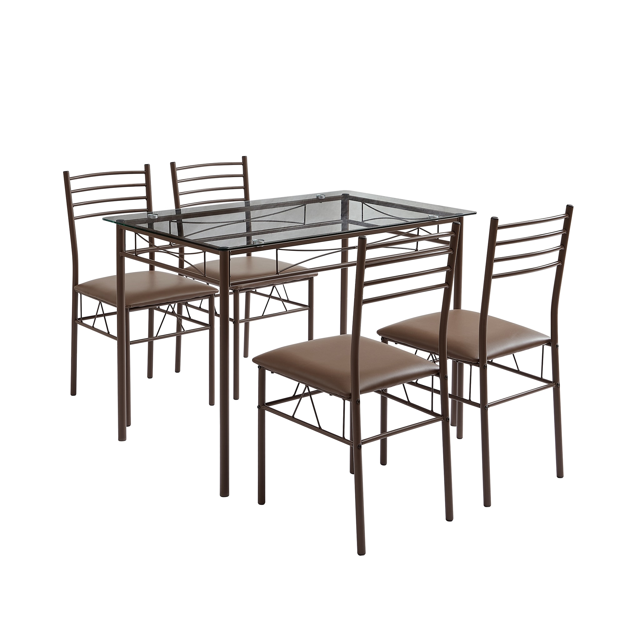 Vecelo LOE-XJM-TC01-BRN Dining-Sets - View #9