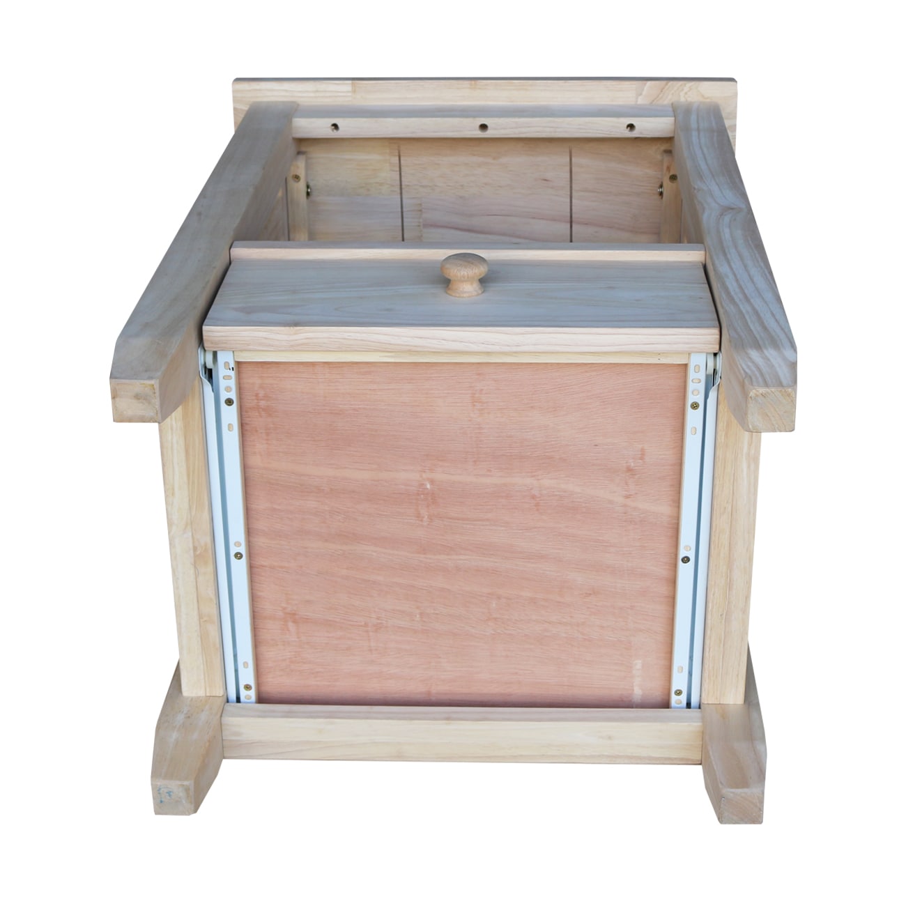 Solid Hardwood Mission-Style End Table with Drawer and Shelf