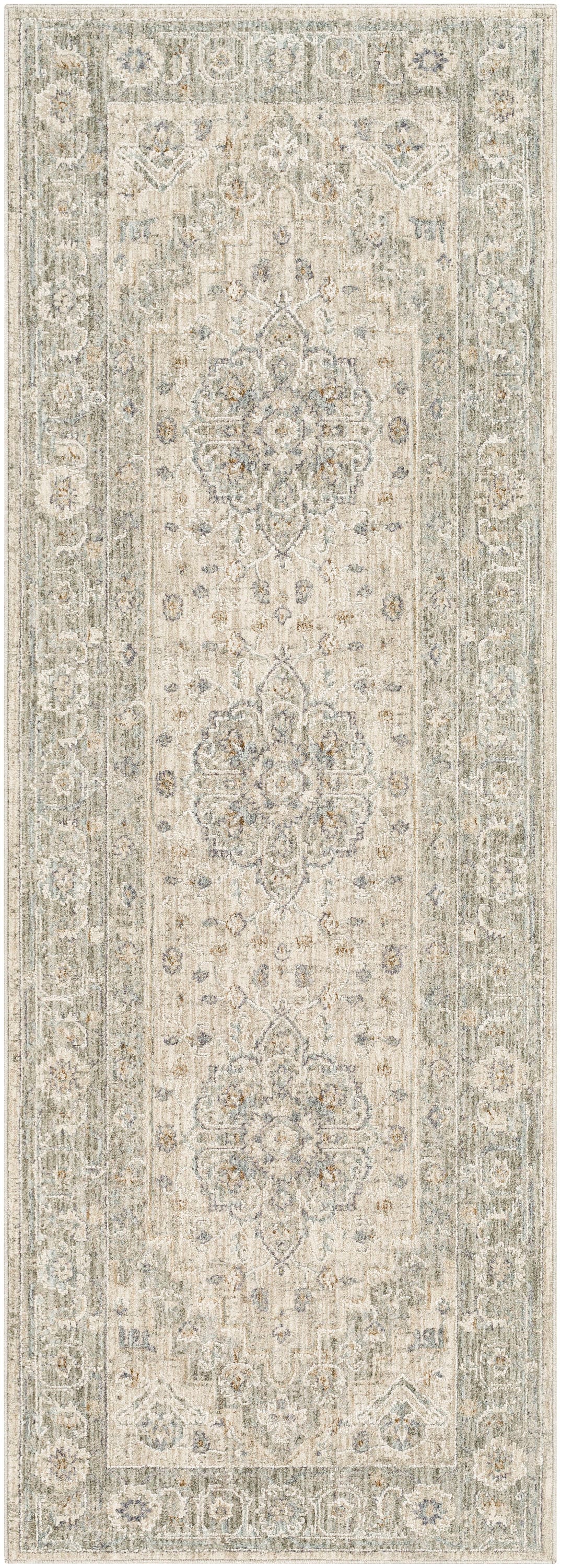 Avant Garde Gray Synthetic 31x87 Hand-Knotted Area Rug