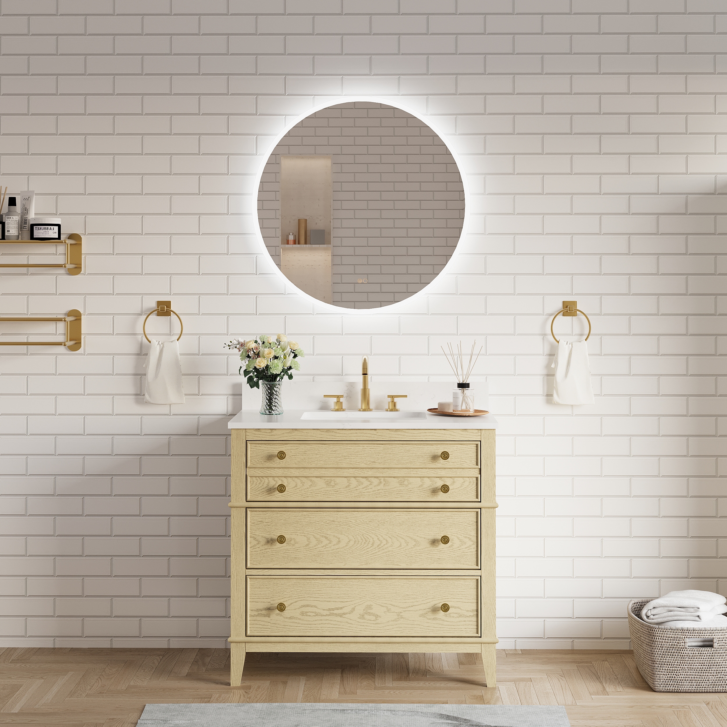 WELLFOR UCS-10FL3232 Framed-Bath-Mirrors - View #3