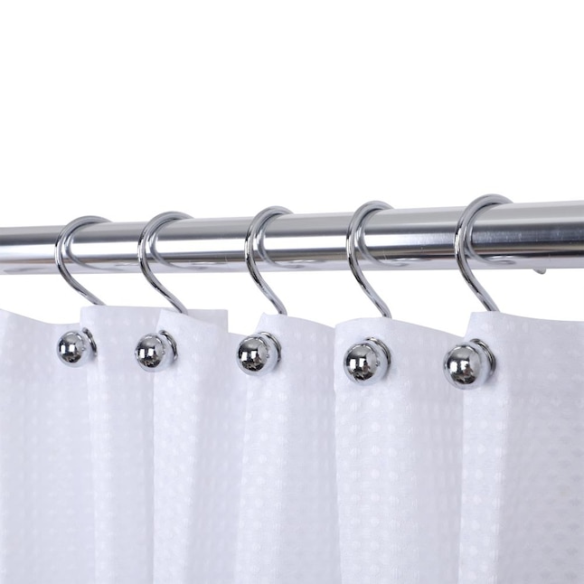 Chrome Single Shower Hooks, Modern Shower Curtain Hangers