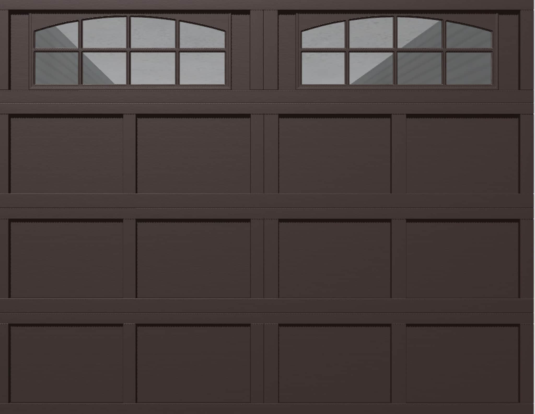 Wayne Dalton WD9405BRCSIII97 Classic Steel Model 9405 9-ft x 7-ft Insulated Brown Double Garage Door with Windows