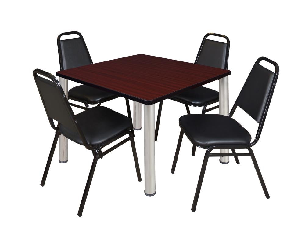 Regency TB4242MHBPCM29BK Breakroom Brown 4-Person Training Table (42-in W x 29-in H)