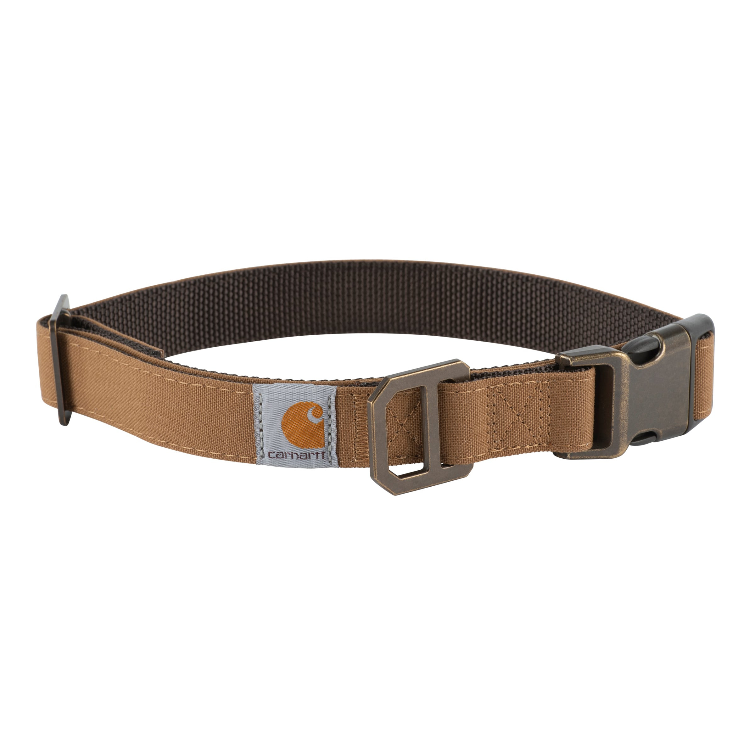 Carhartt P000034420103 Nylon Duck Dog Collar Reflective Brown / Dark Brown Dog collar , Medium