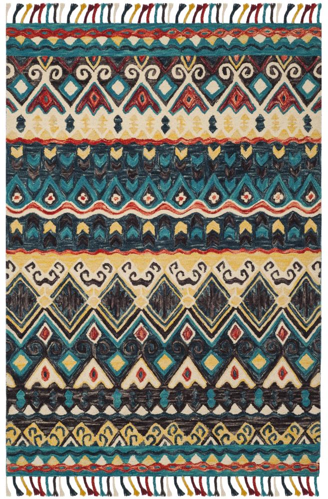 Aspen 6' x 9' Blue Wool Tufted Reversible Area Rug