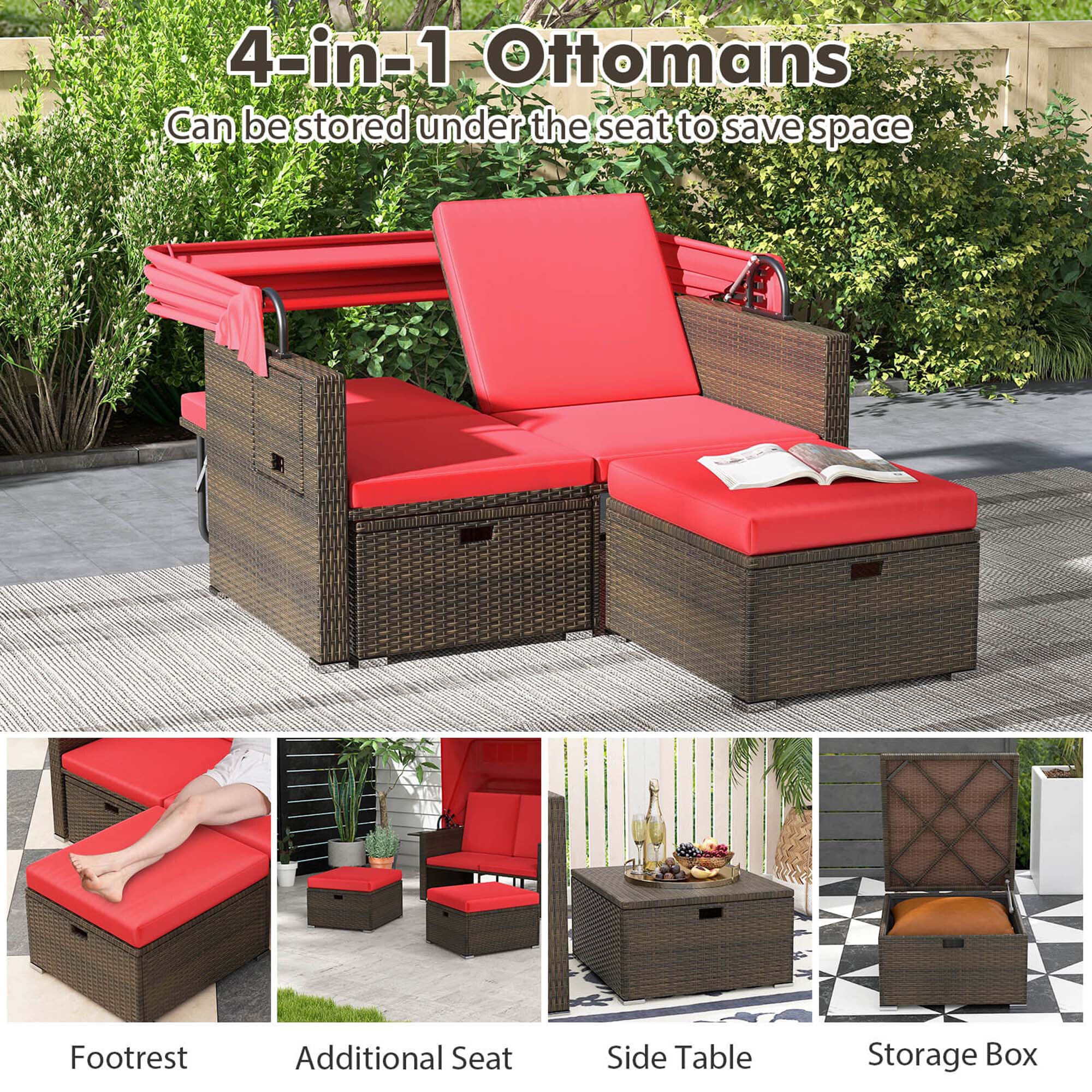 Costway HCST03796 Patio-Sofas-Daybeds - View #6