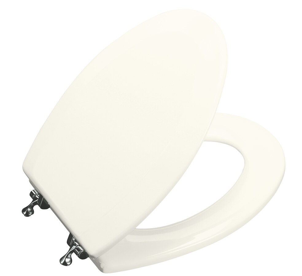 KOHLER Triko Wood Biscuit Elongated Toilet Seat in the Toilet Seats department at