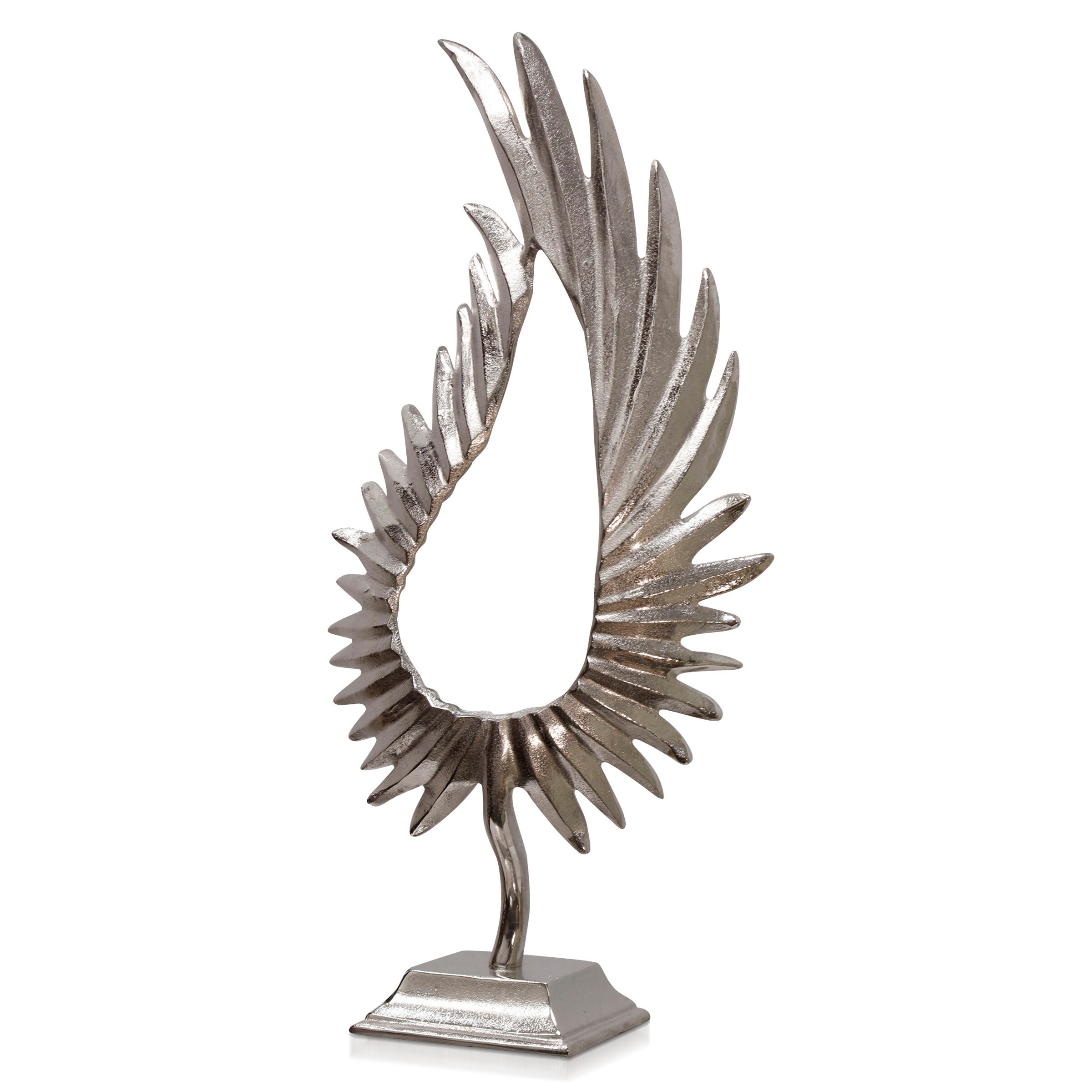 StyleCraft Home Collection AI11285DS Silver Aluminum Modern Vase