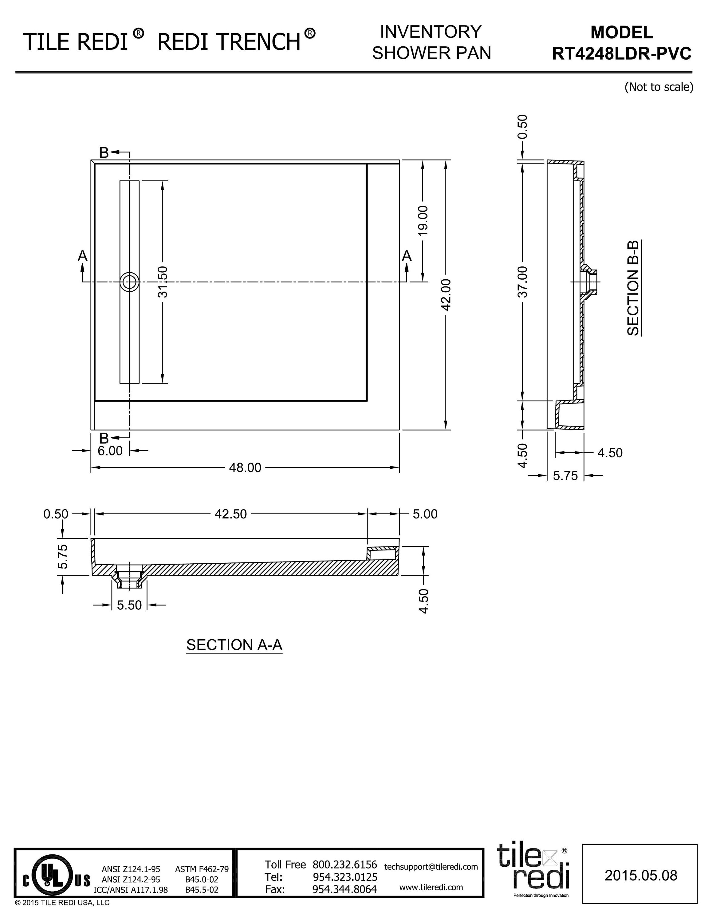 Tile Redi RT4248LDR-PVC-BN3 Shower-Floors - View #10