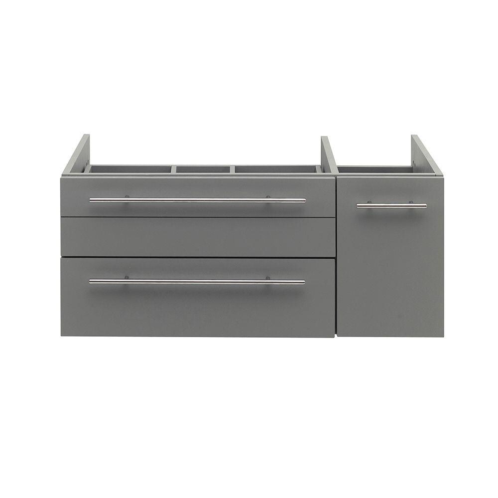 Fresca FCB6136GR-VSL-L Lucera 36-in Gray Floating Bathroom Vanity Base Cabinet without Top