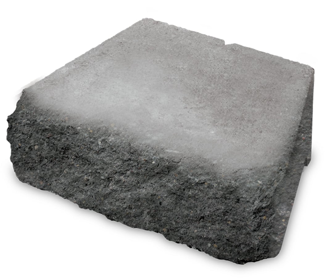  LS412.GC 4-in H x 11.7-in L x 7-in D Gray/Charcoal Concrete Retaining Wall Block