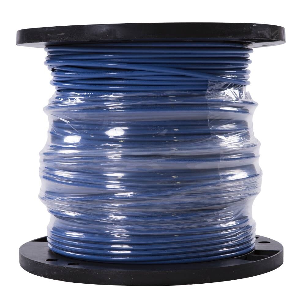 Southwire SIMpull 2500-ft 4-AWG Blue Stranded Copper Thhn Wire (By-the ...