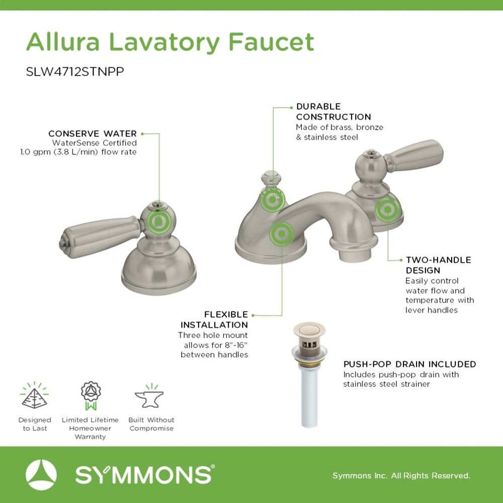 Symmons SLW4712STNPP Lavatory-Faucets - View #4