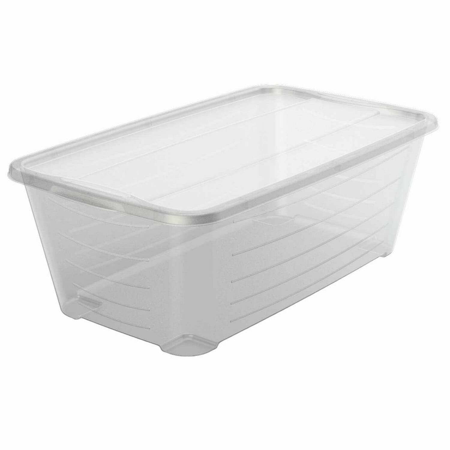 Life Story Clear Stackable Closet & Storage Box 34 Quart Containers, (6  Pack)