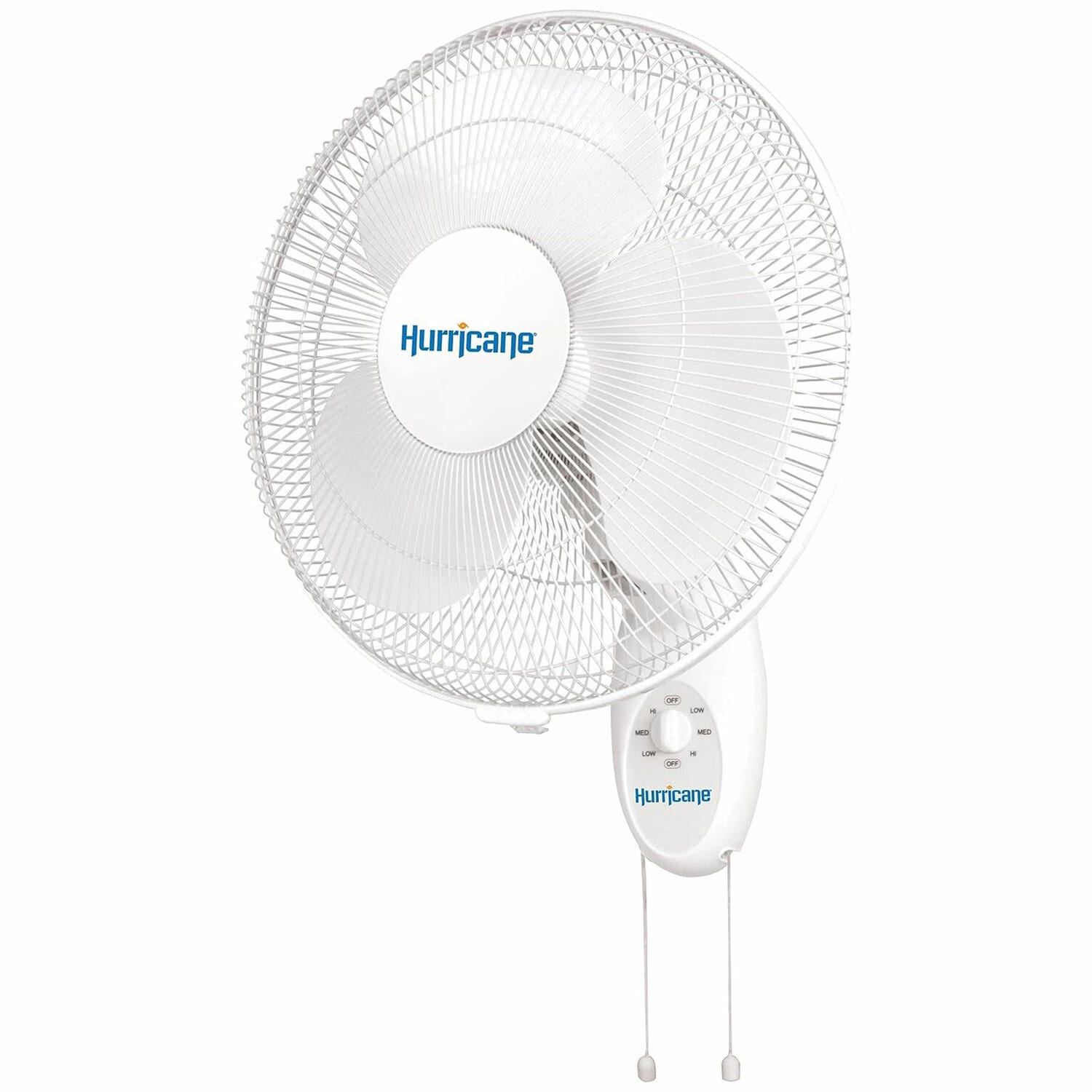 Hurricane 326933 16-Inches Oscillation Indoor White Wall Mounted Fan