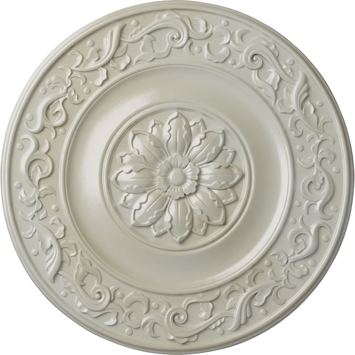 Ekena Millwork CM47MIFBS Milan 51-in W x 51-in L Painted Flash Blue Polyurethane Whole Ceiling Medallion